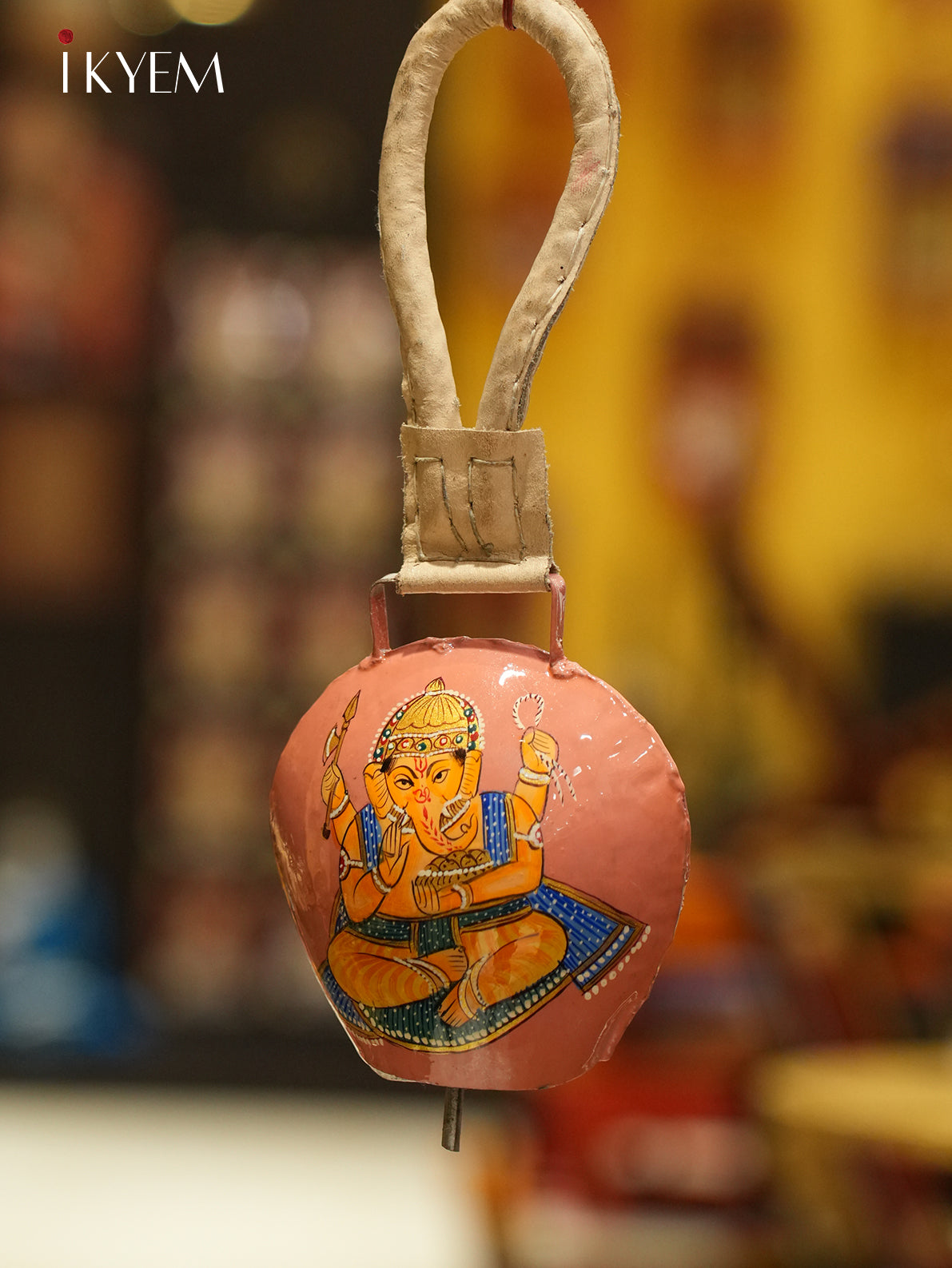 Peach Ganesha Cow Bell