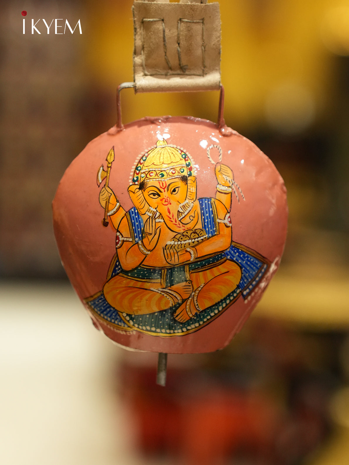 Peach Ganesha Cow Bell