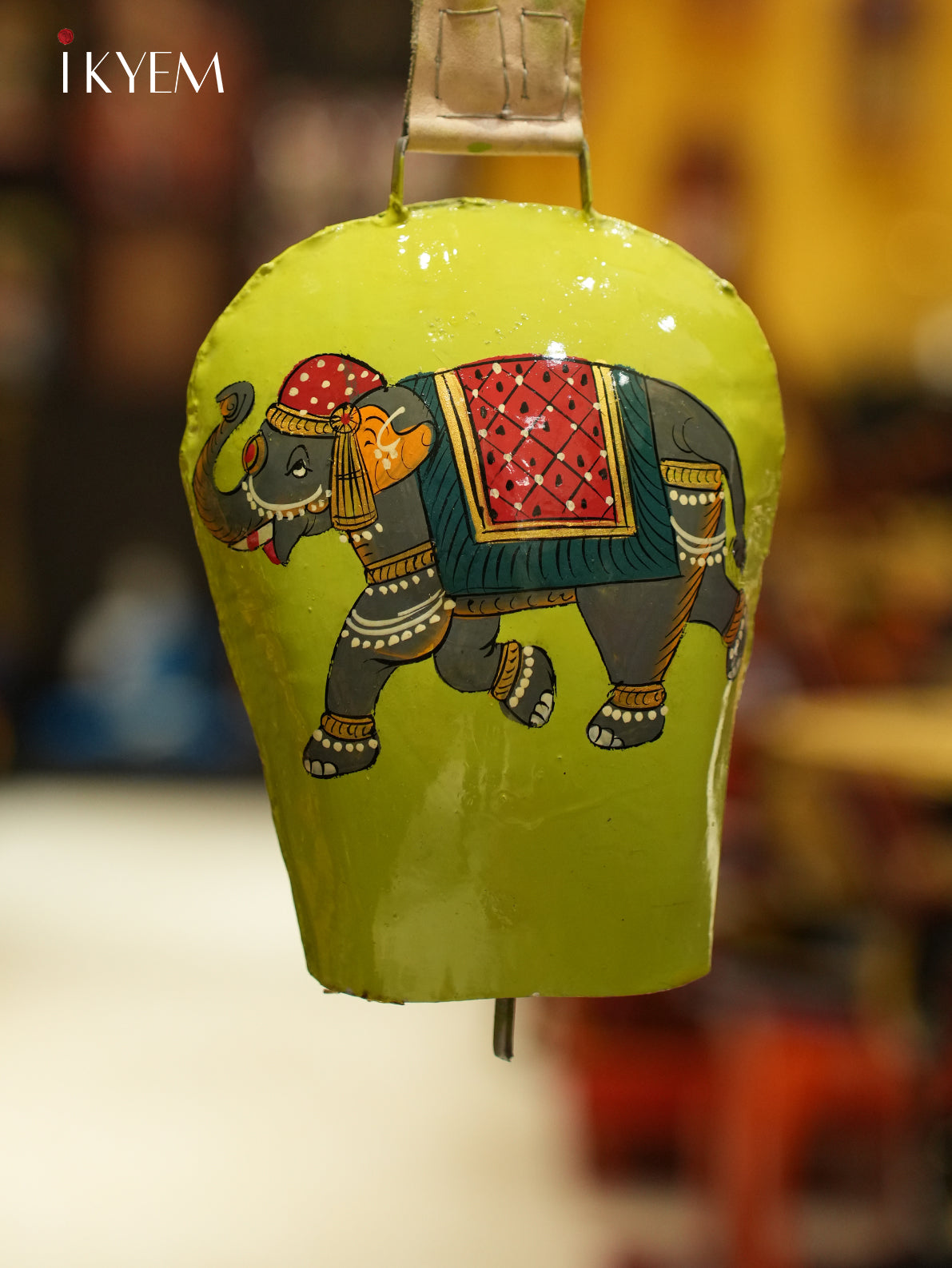 Green Elephant Cow Bell