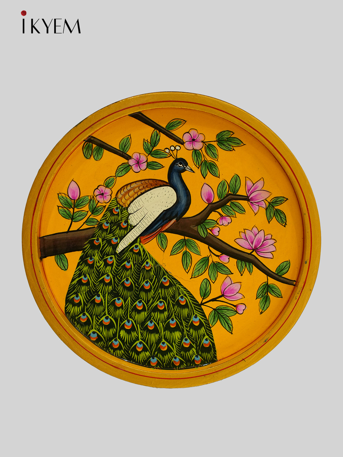 Handpainted wooden wall hanging plates