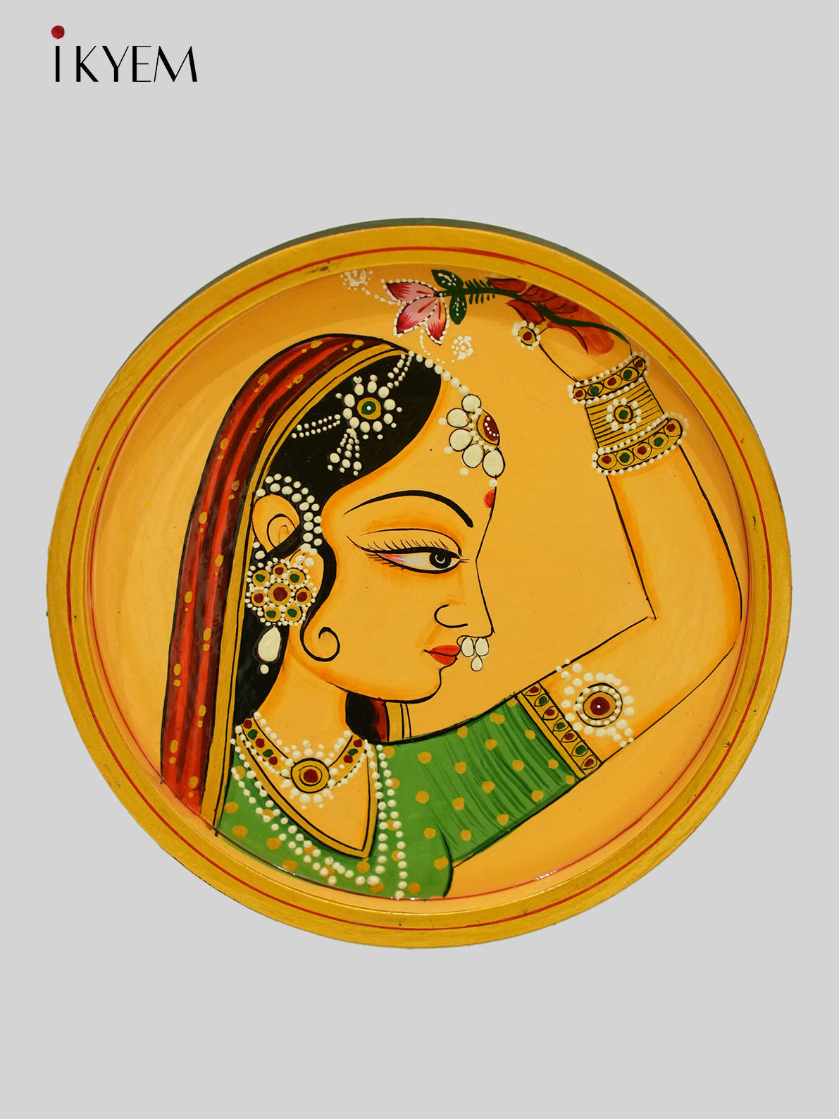 Handpainted wooden wall hanging plates