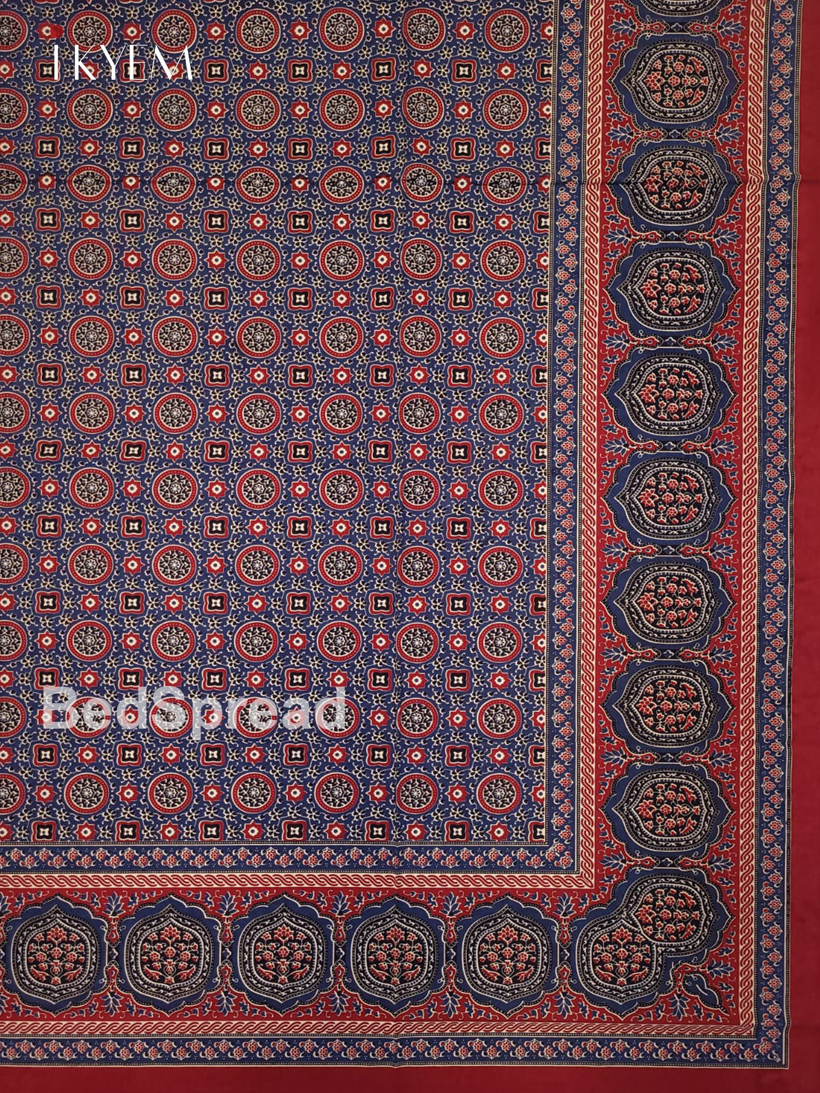 Blue & Red - Bed Spread