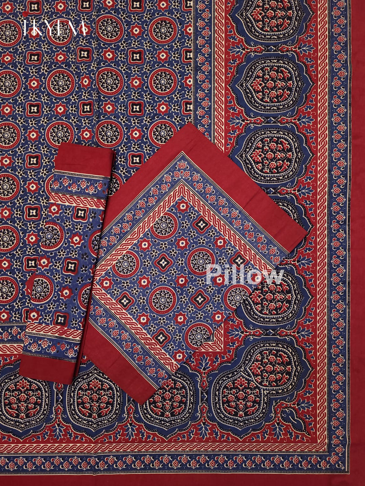 Blue & Red - Bed Spread