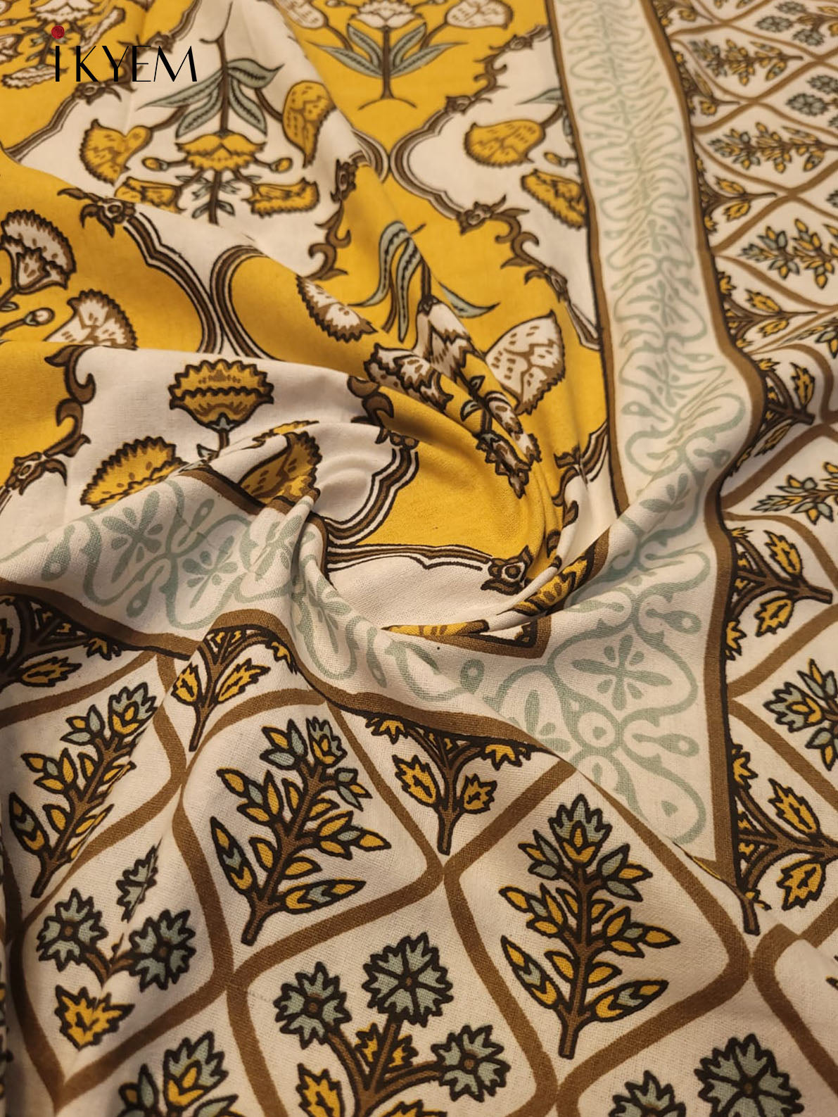 Cream & Yellow - Bed Spread