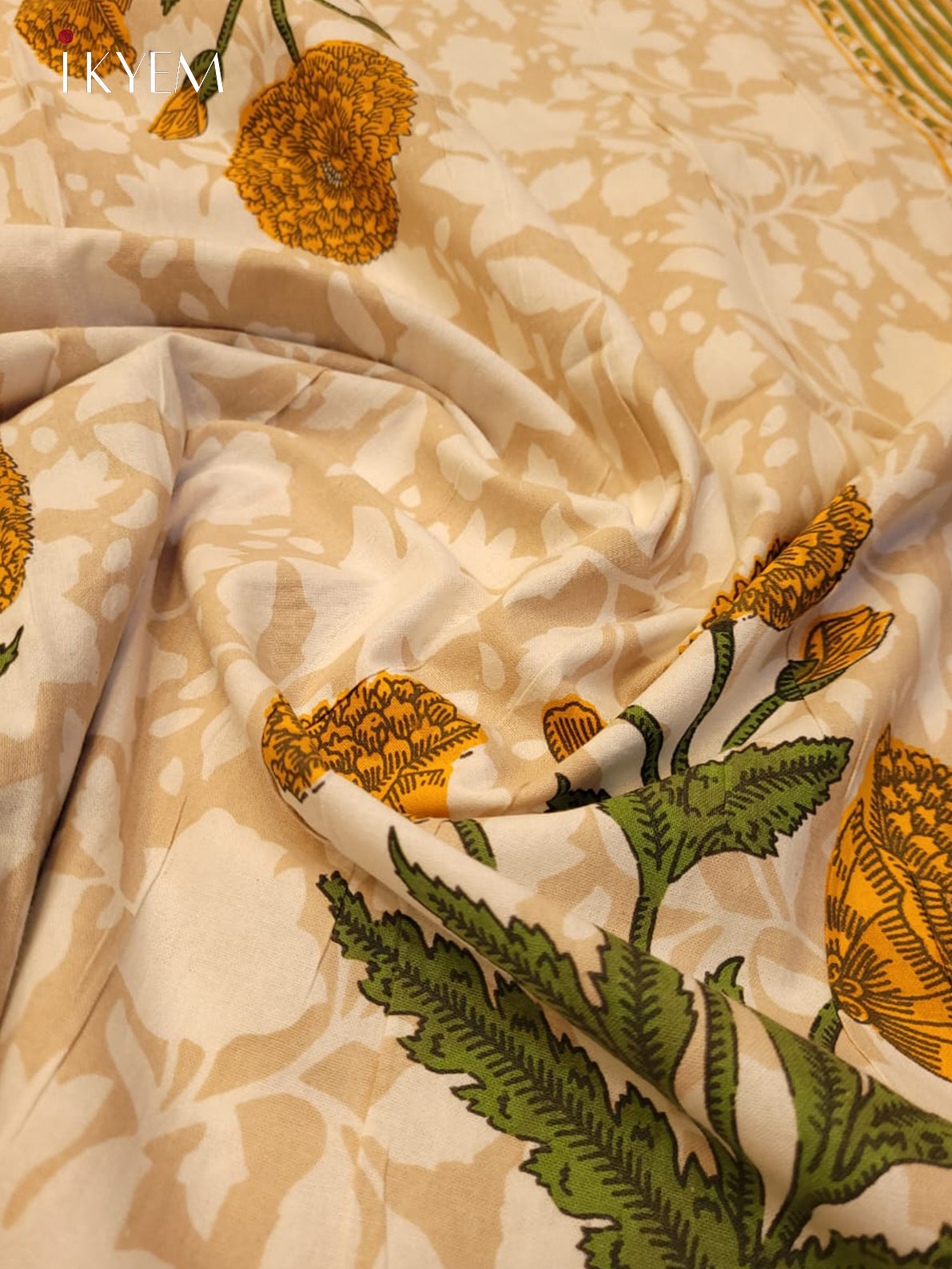 Cream & Yellow - Bed Spread