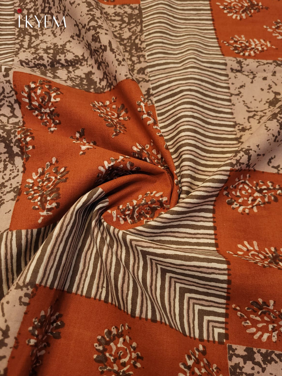 Grey & Orange - Bed Spread