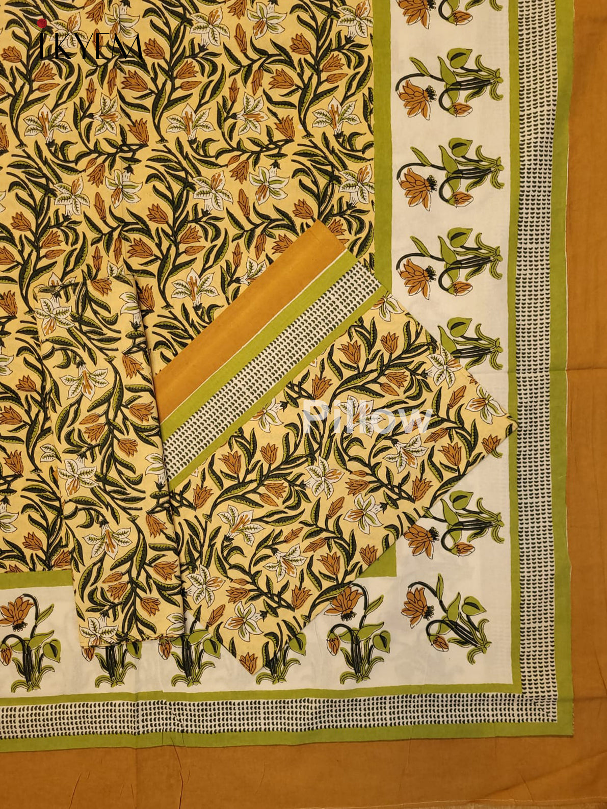 Yellow &  Green - Bed Spread