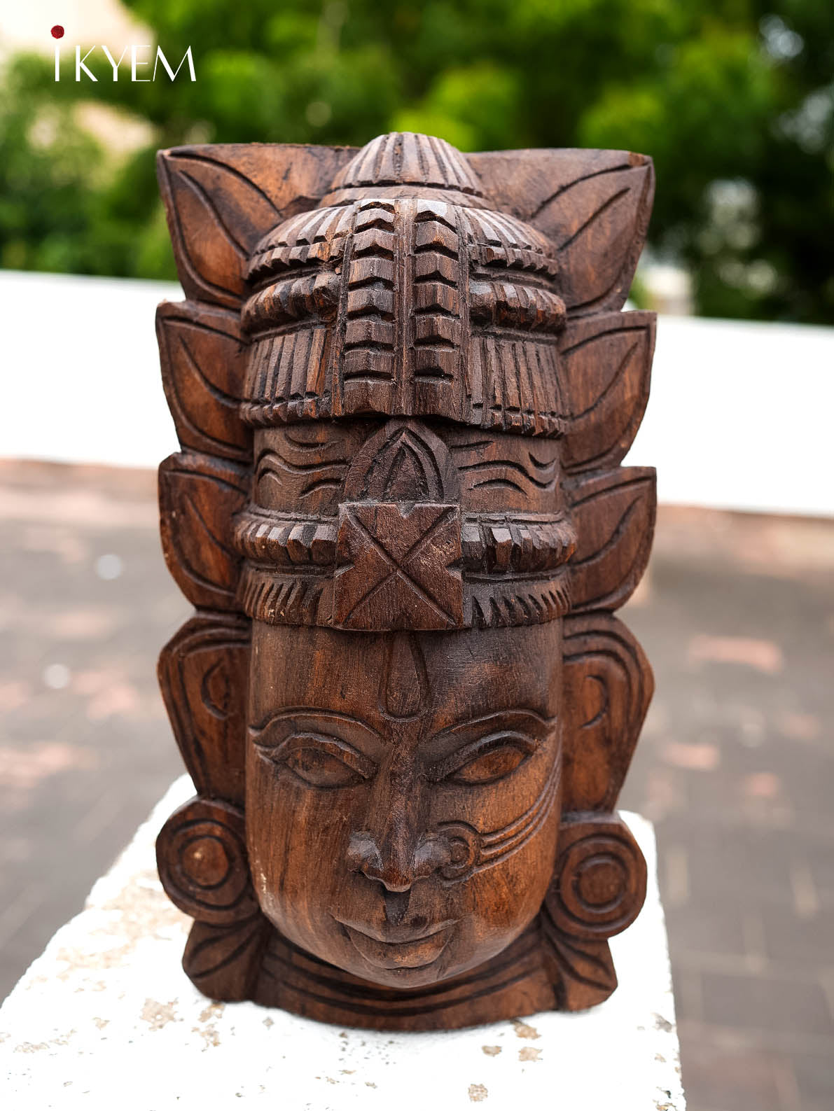 Hand crafted wooden Ramar Mask