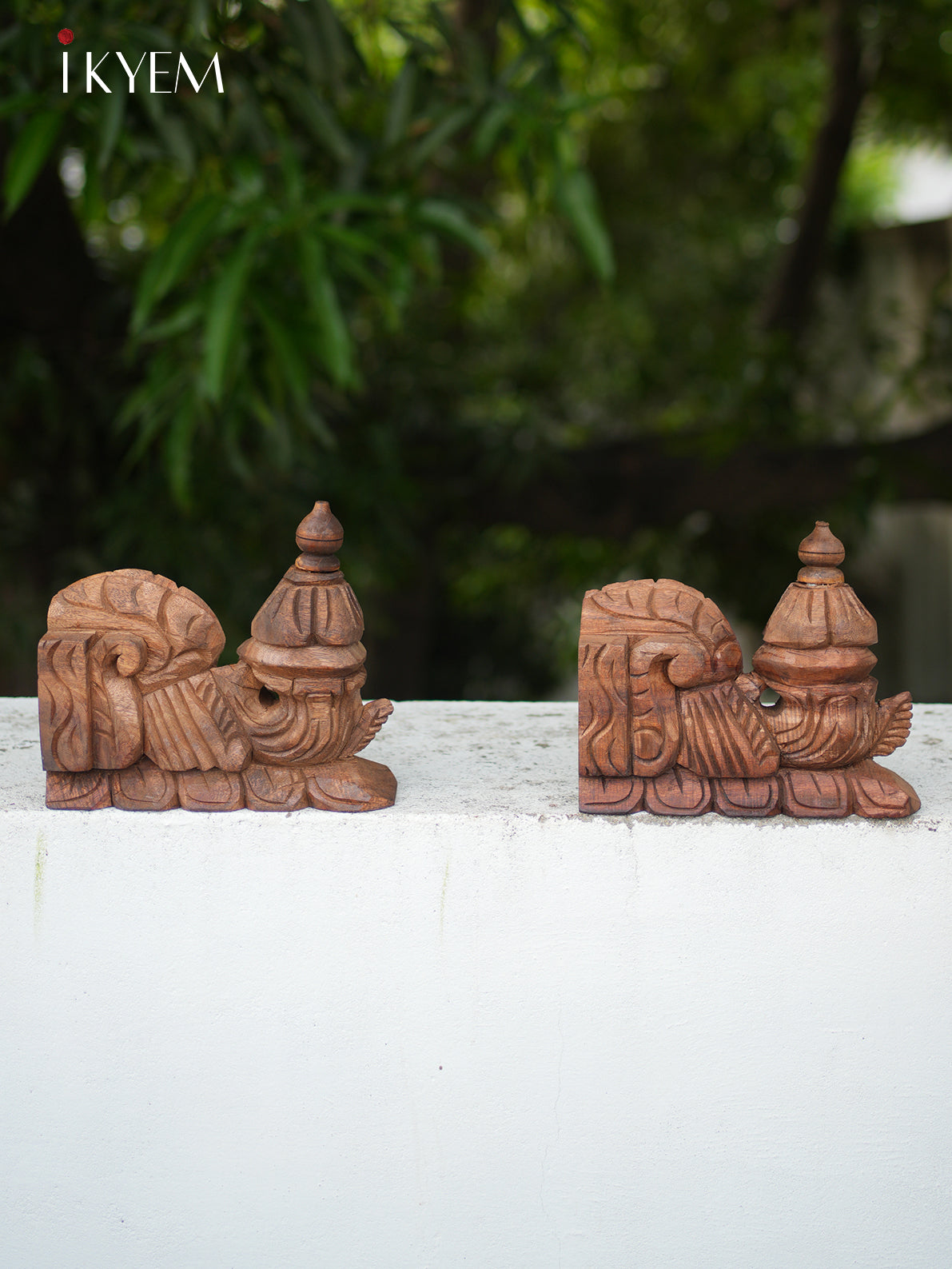 Hand Carved  Wooden Floral Bracket (pair)