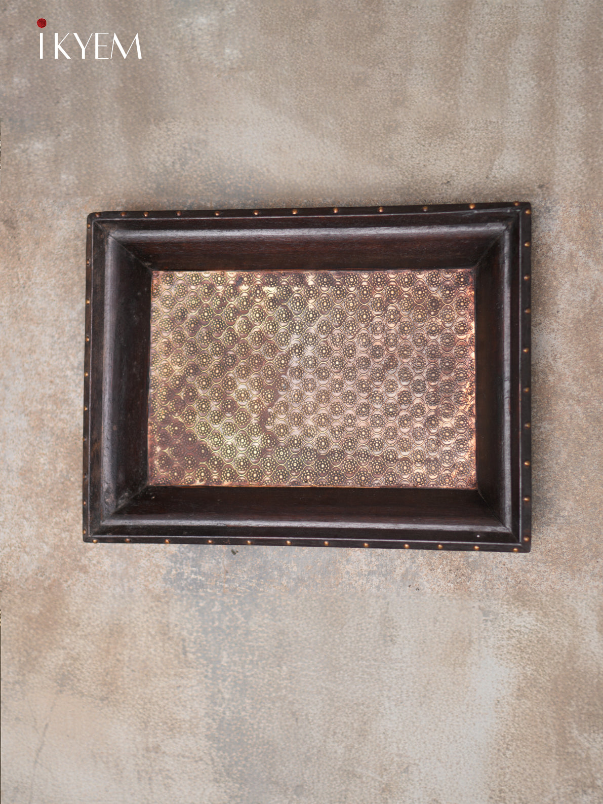 Brass Laden Wooden Tray