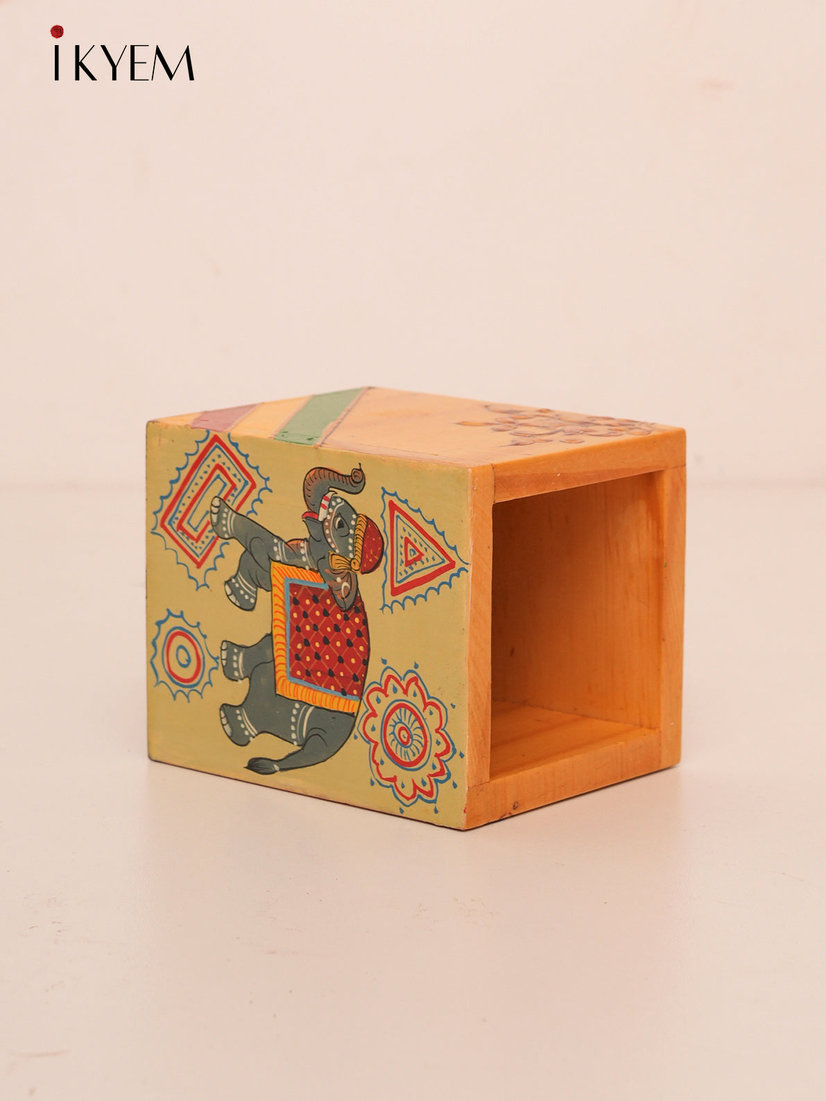 Hand painted Wooden Pen Stand