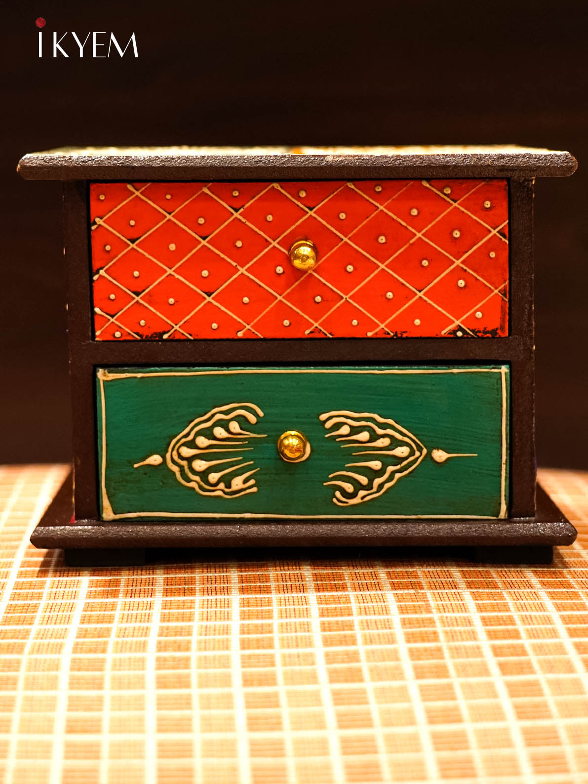 Handpainted Wooden Storage 2 Door Box