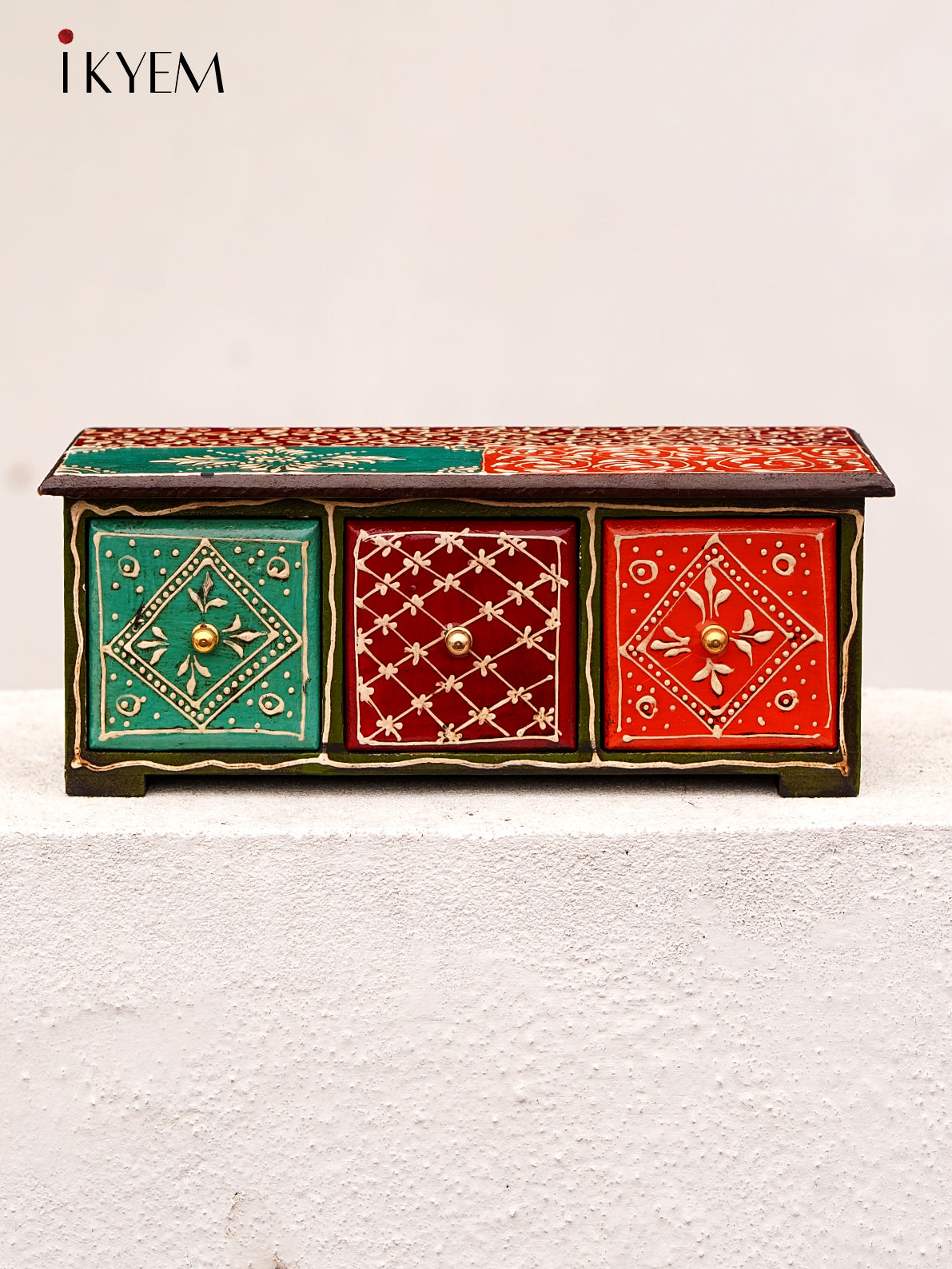 Handpainted Wooden Storage Box