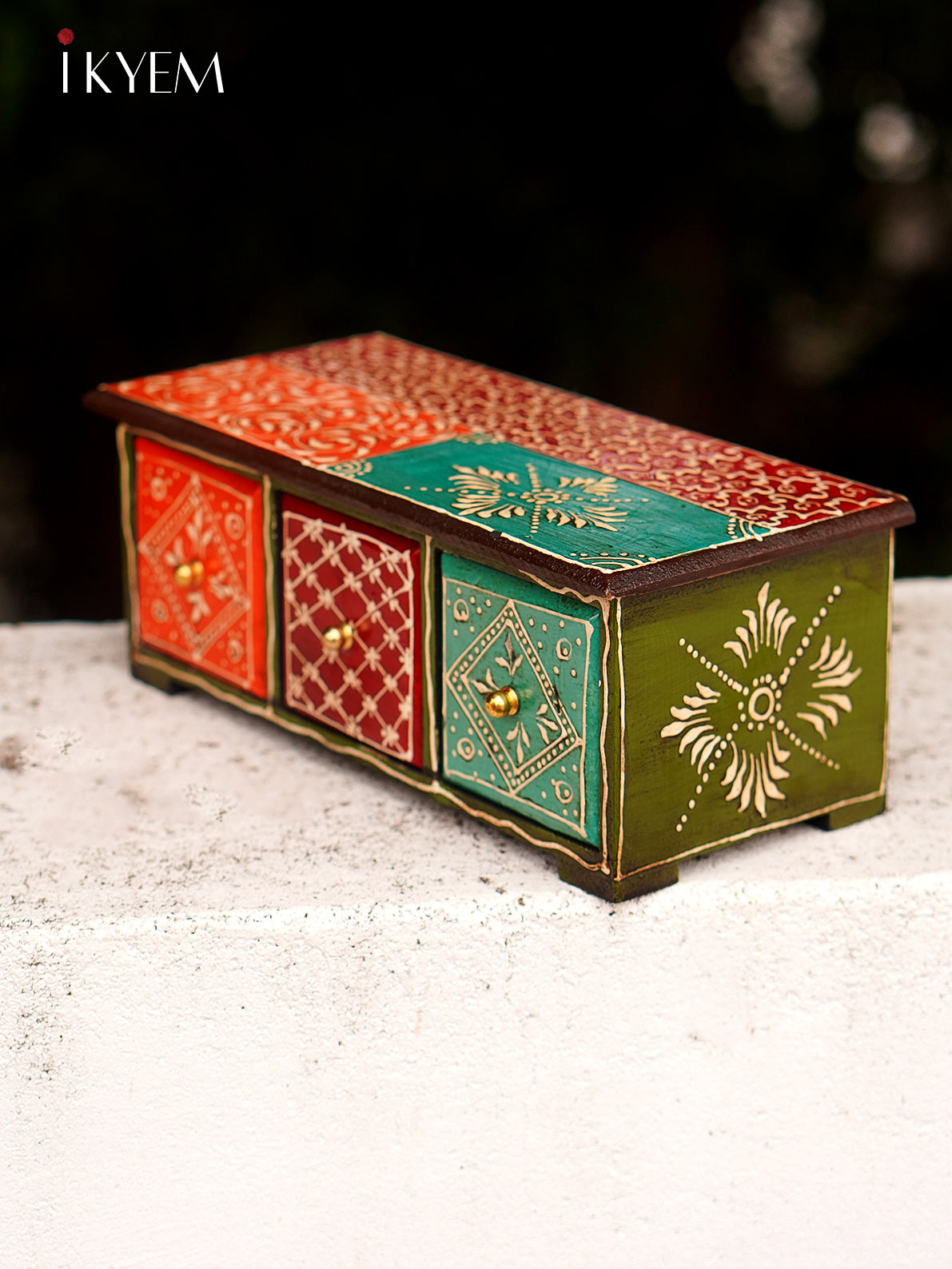 Handpainted Wooden Storage Box