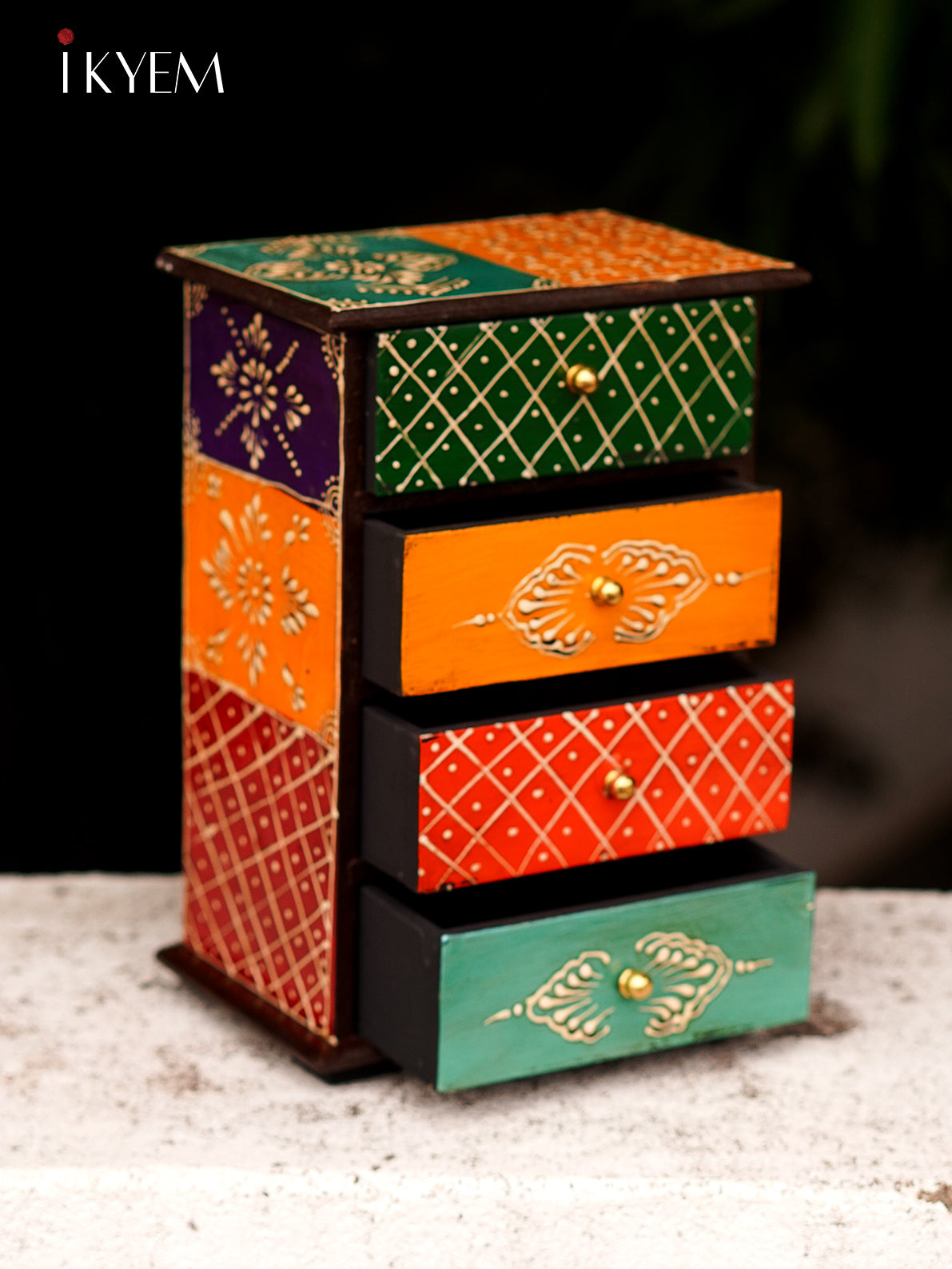 Wooden Hand painted Storage