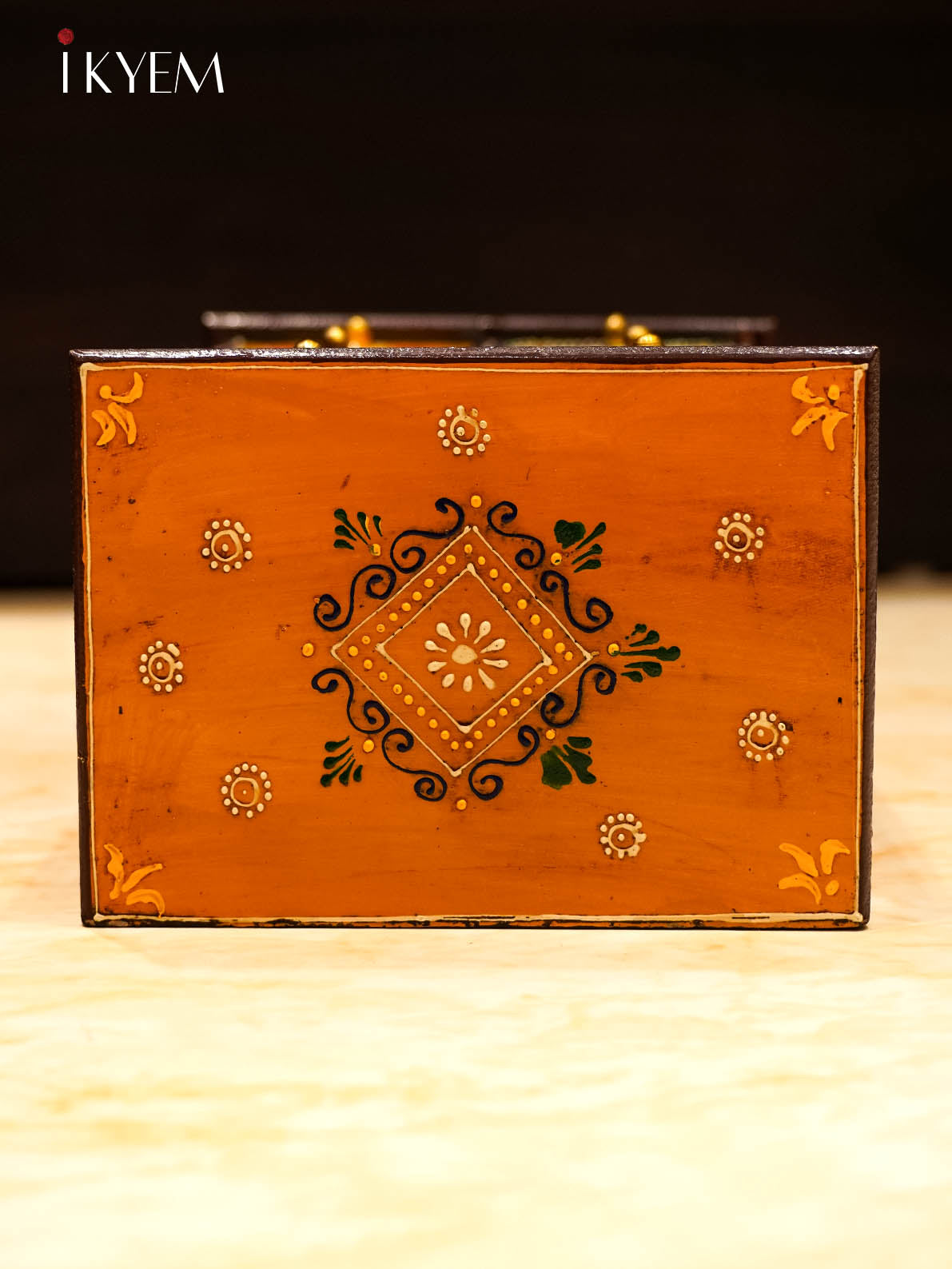 Handpainted Wooden storage 6 Door Box