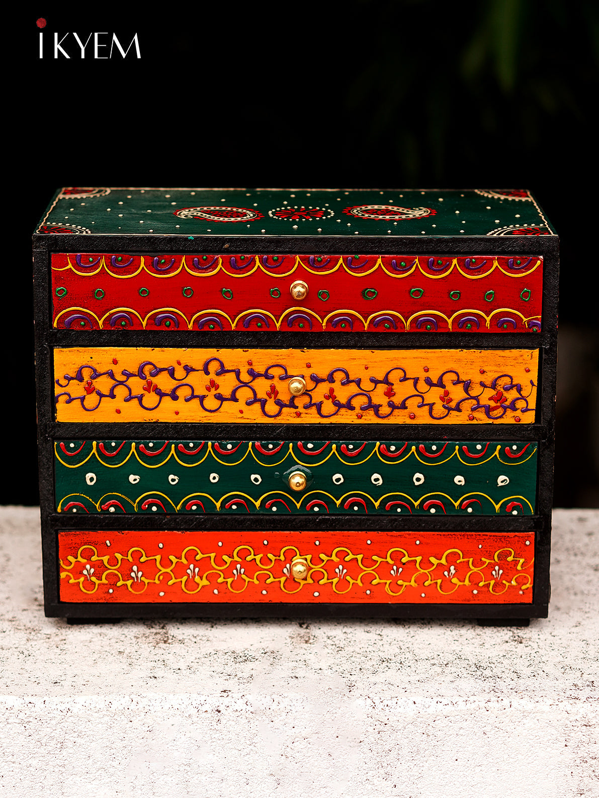 Handpainted Wooden Storage Box