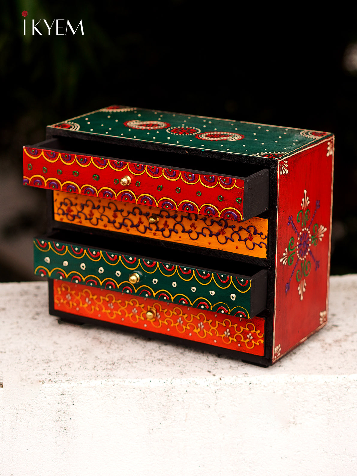 Handpainted Wooden Storage Box