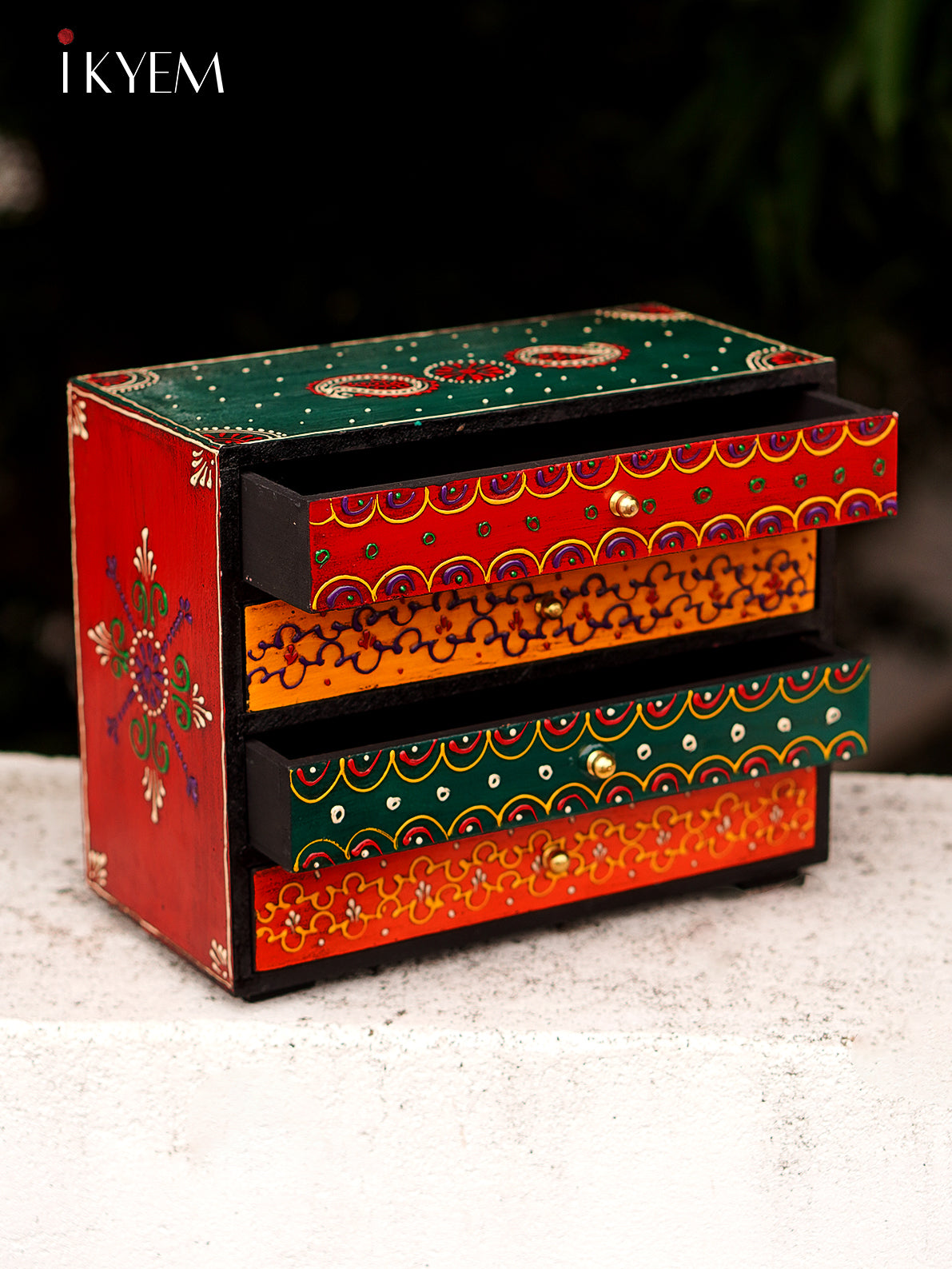 Handpainted Wooden Storage Box