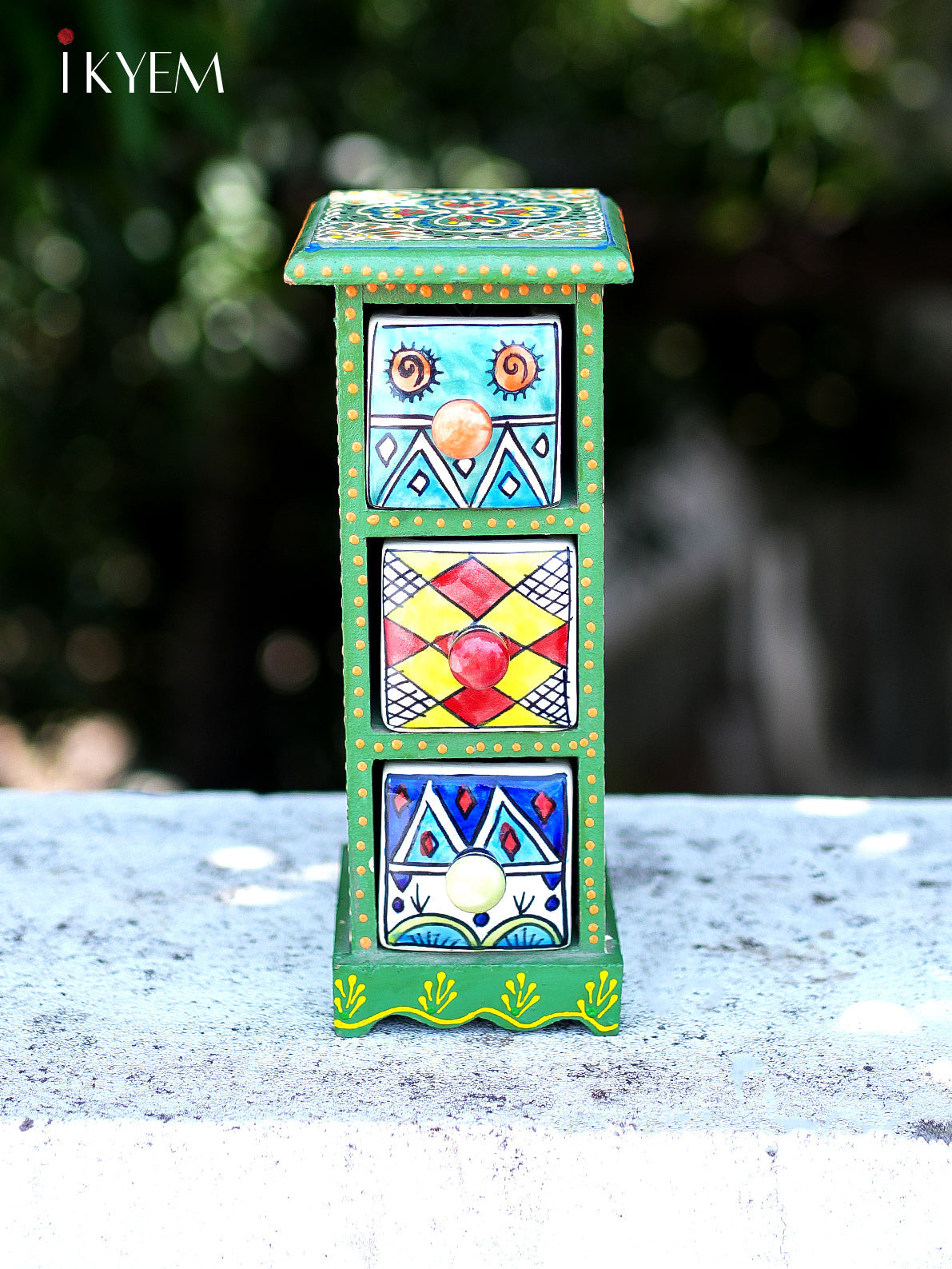 Hand Painted Wooden Chest