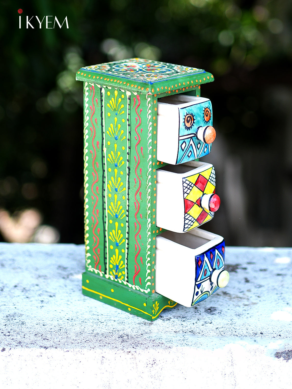 Hand Painted Wooden Chest