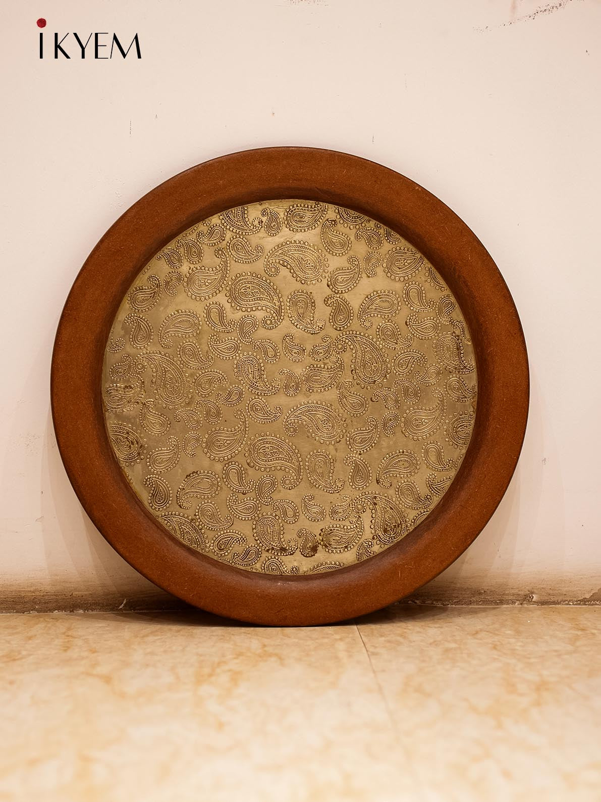 Brass Plate with Rounded Wooden corners