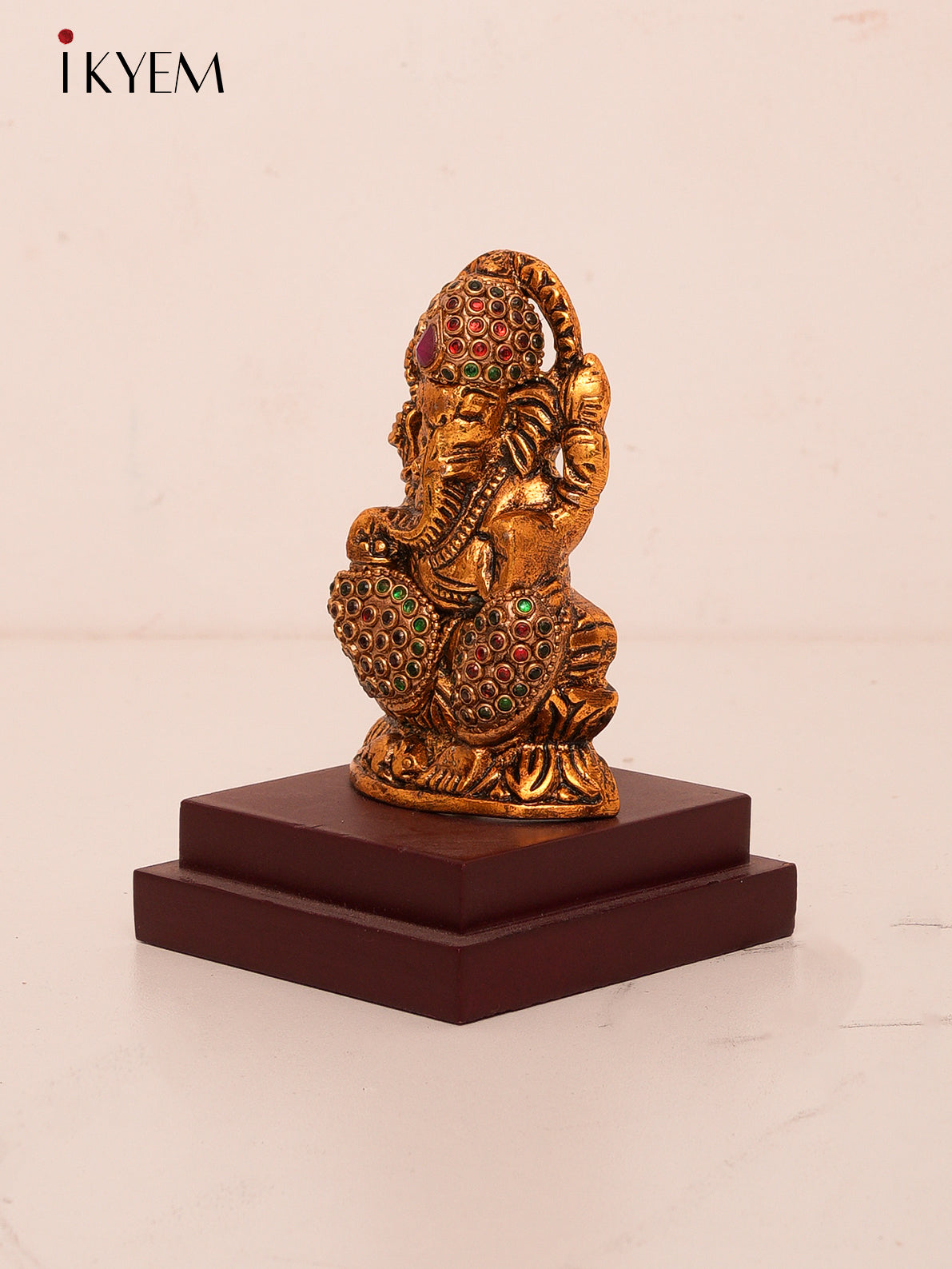 Brass Ganesha with stones