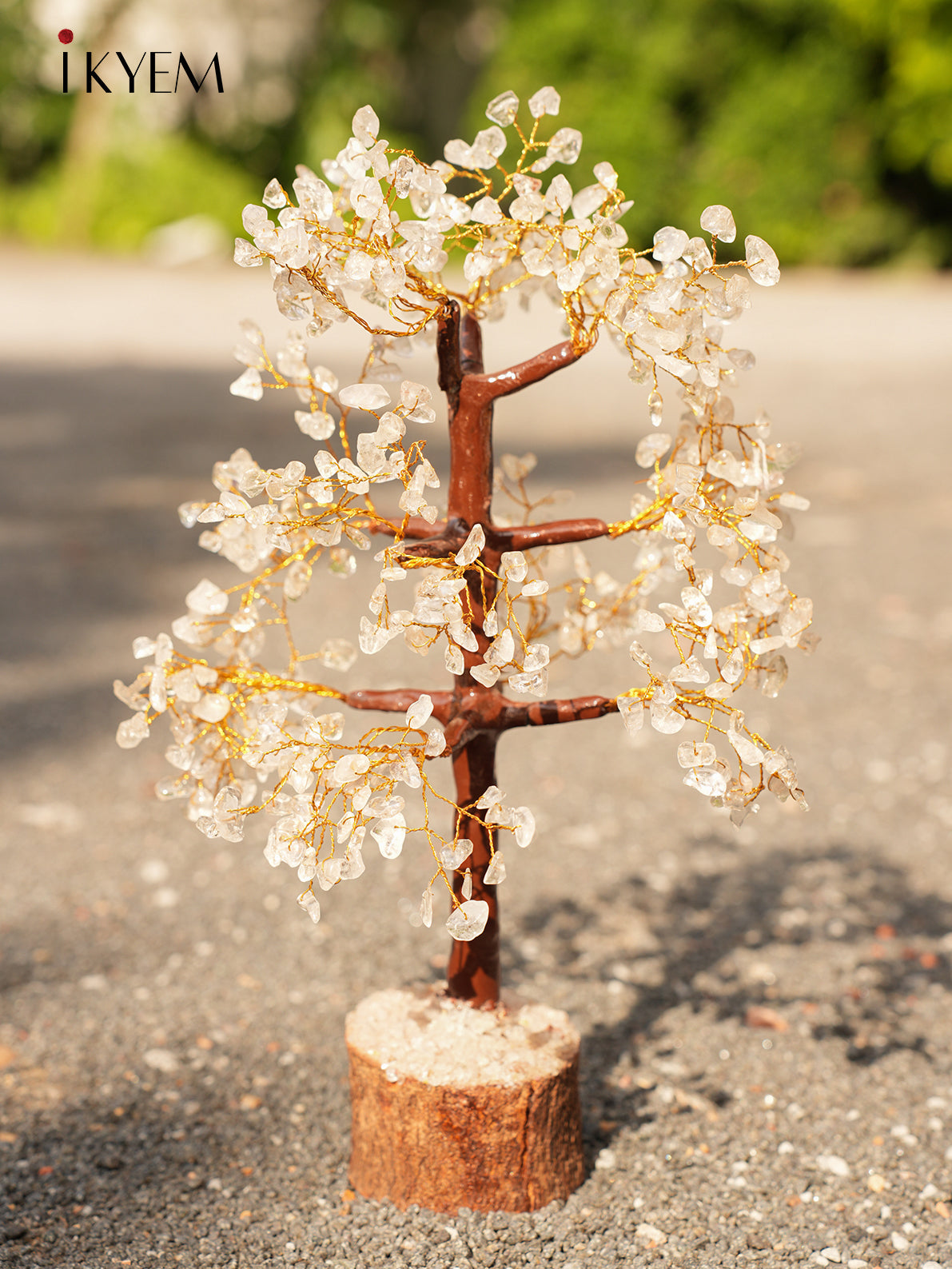 White Gemstone Crystal Tree