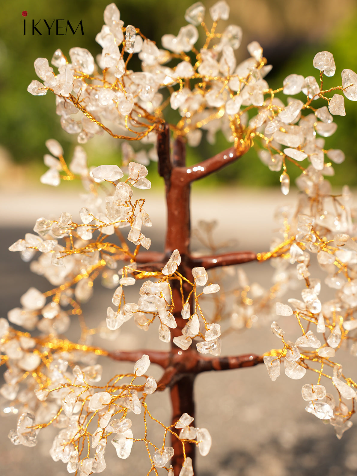 White Gemstone Crystal Tree