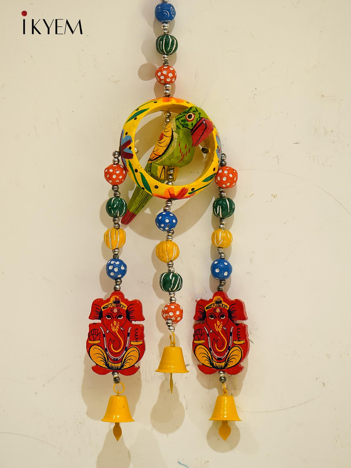 Handicraft Wooden Parrot with multicolor beads  Wall Hanging