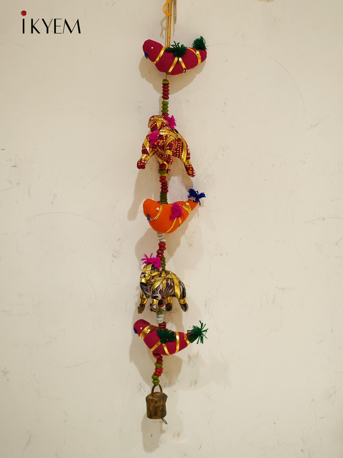 Handicrafts  Door Hanging  Cloth Birds with Wooden Beads