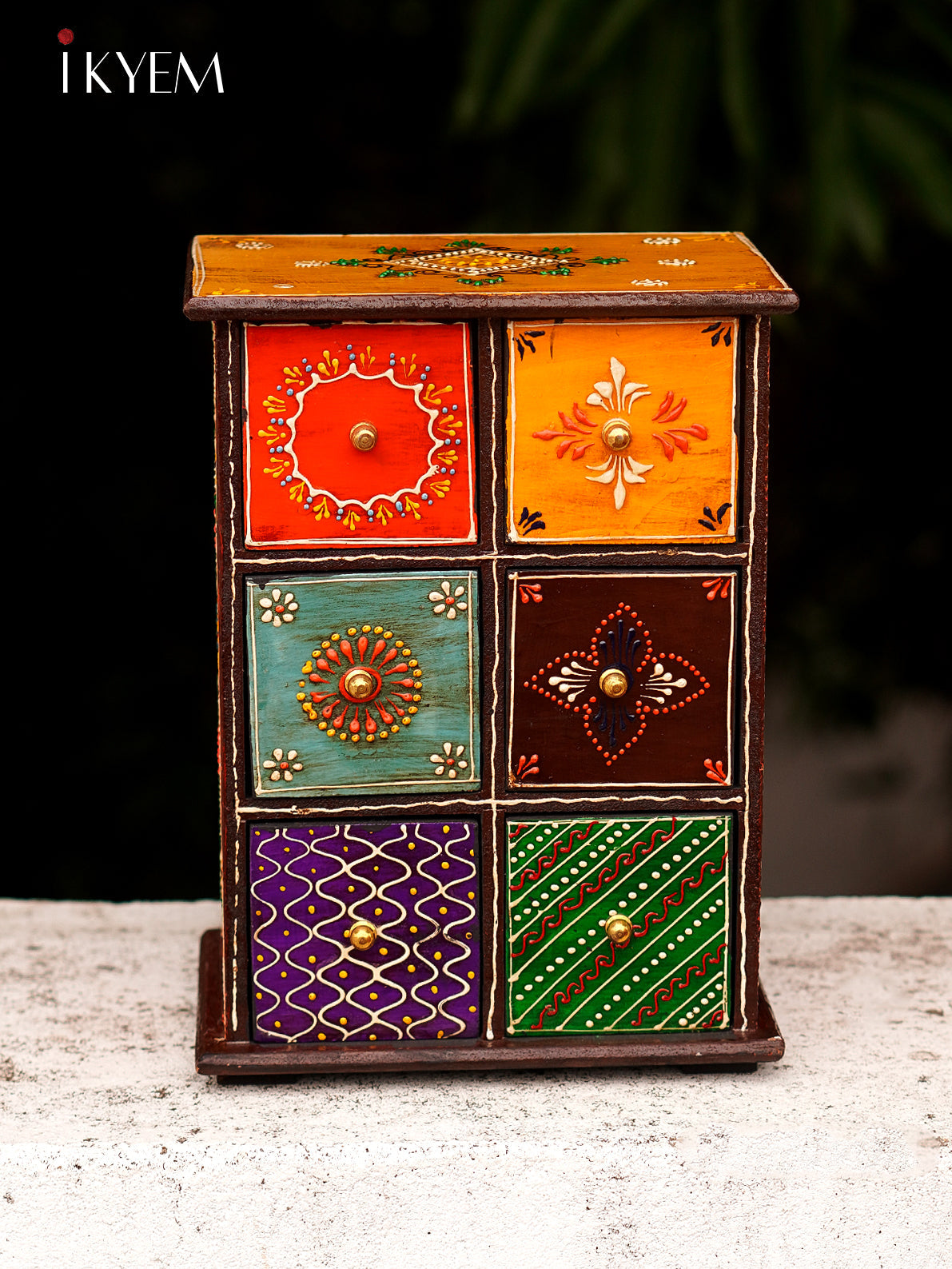 Handpainted Wooden Storage Box