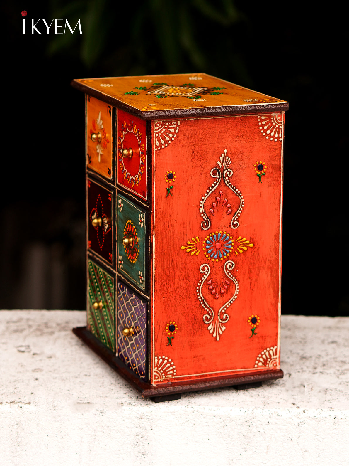 Handpainted Wooden Storage Box