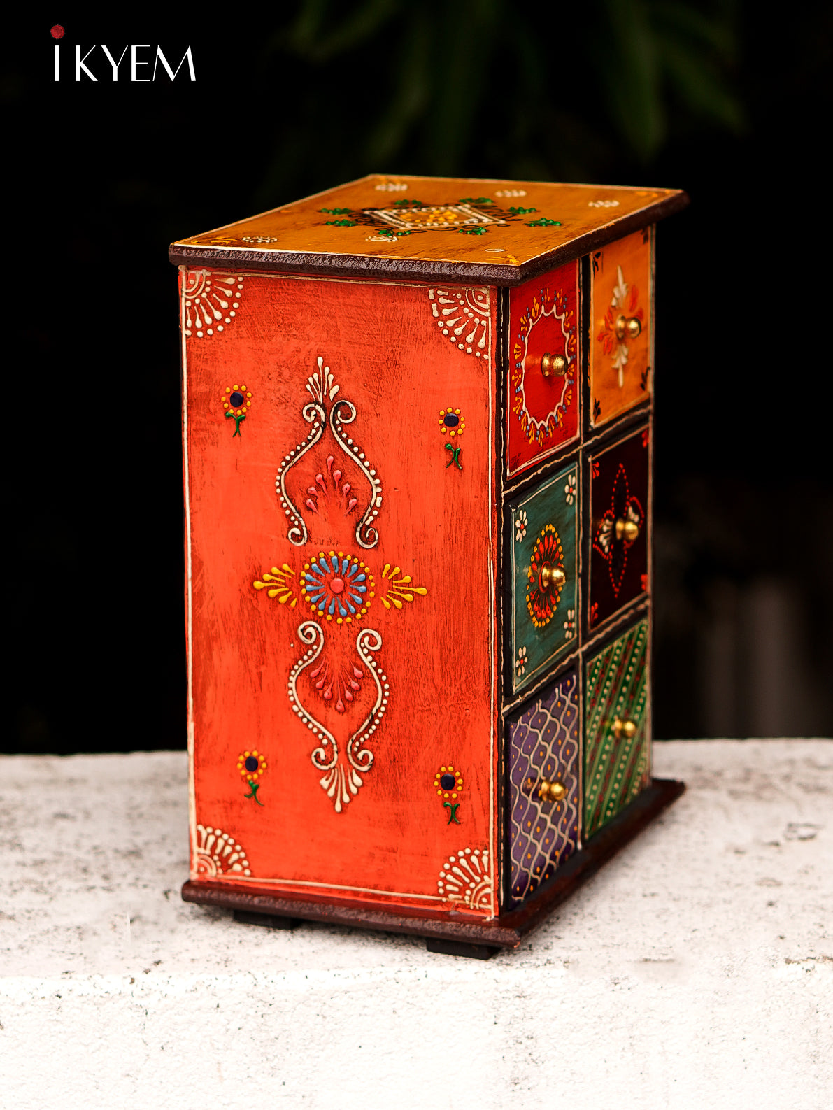 Handpainted Wooden Storage Box