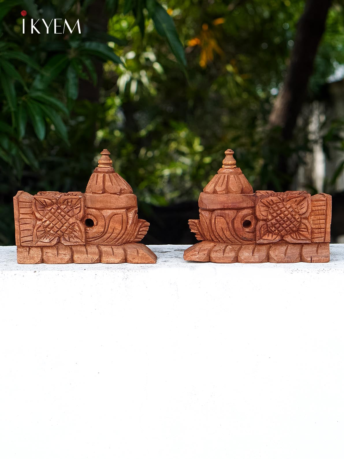 Hand Carved wooden floral bracket (pair)