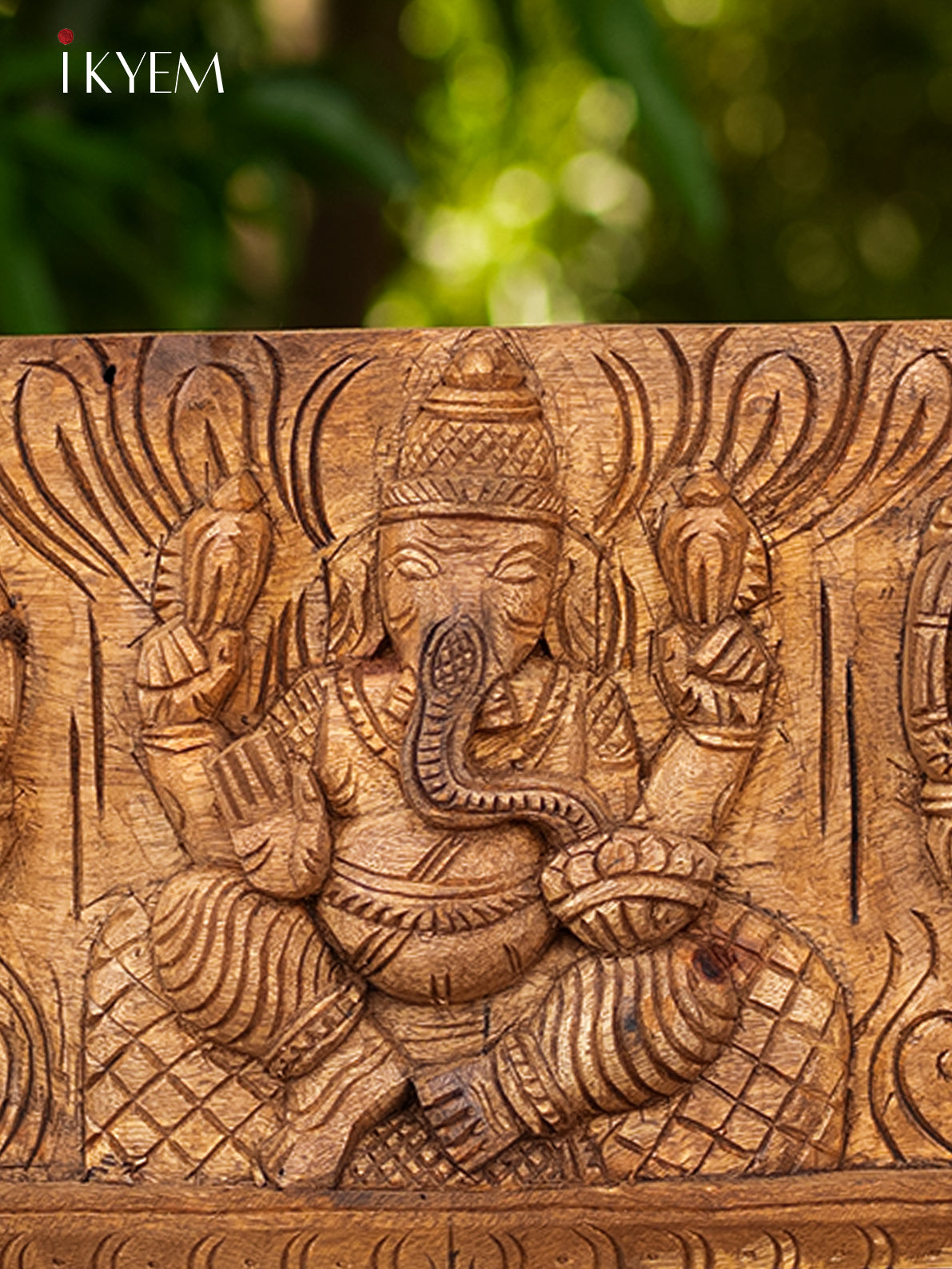 Hand Carved Ganesha with elephant