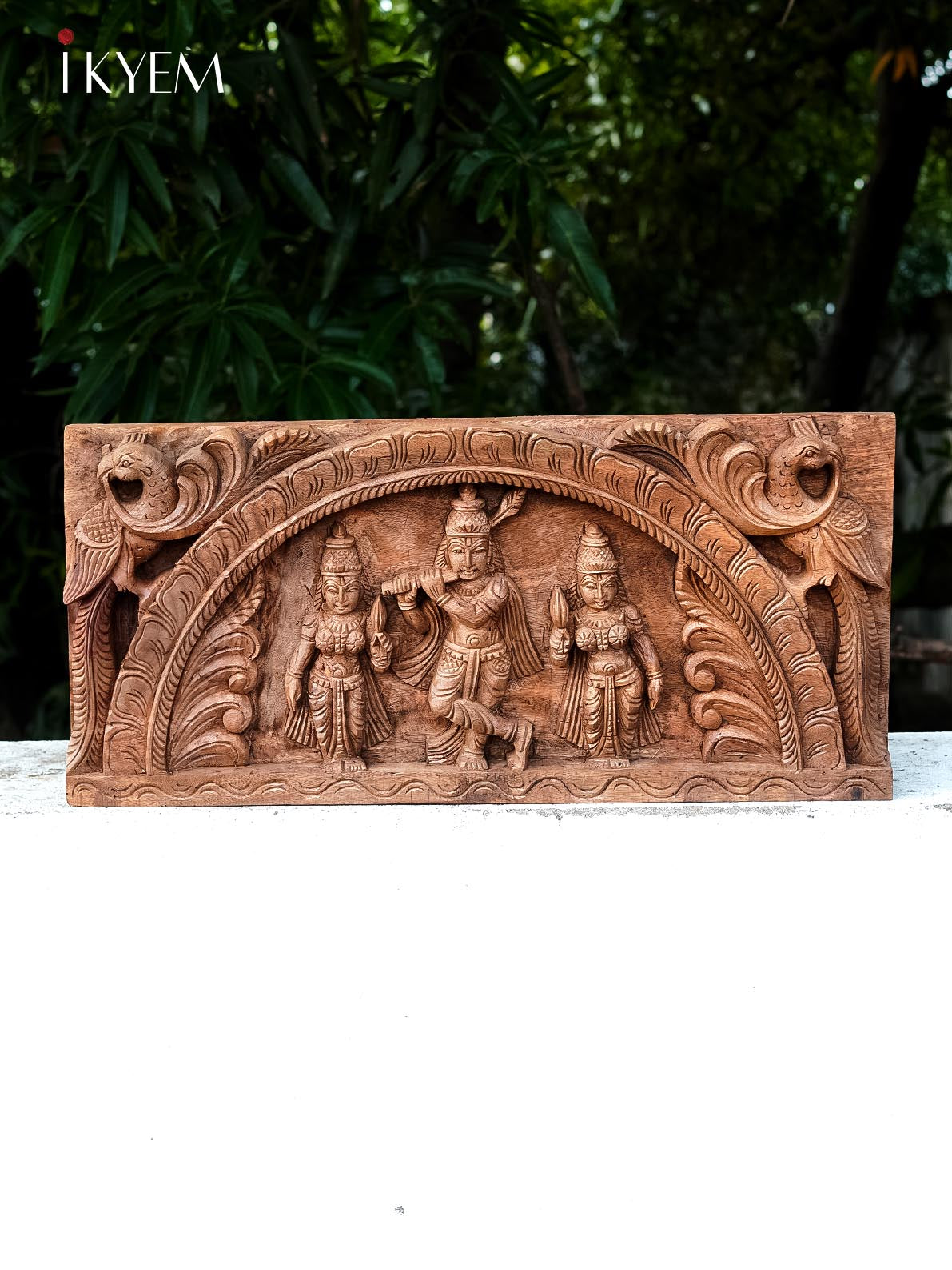 Handcarved Krishna Panel