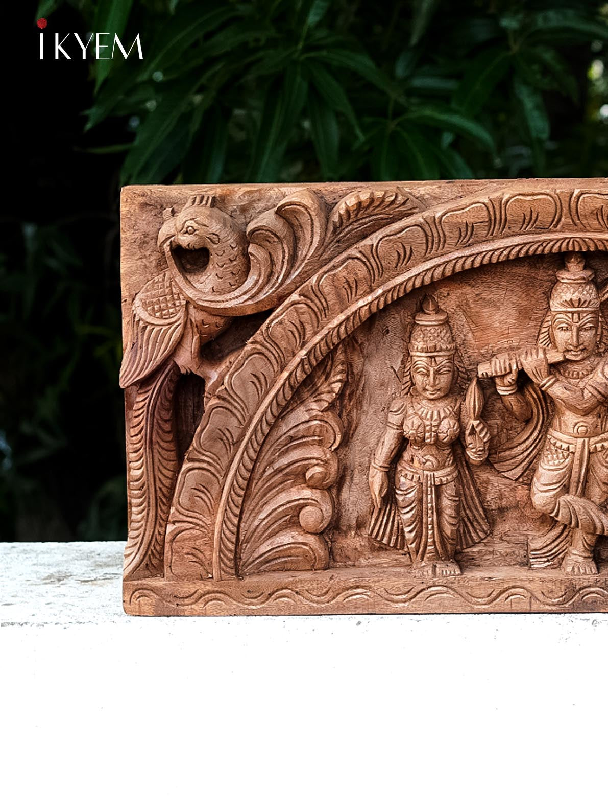 Handcarved Krishna Panel