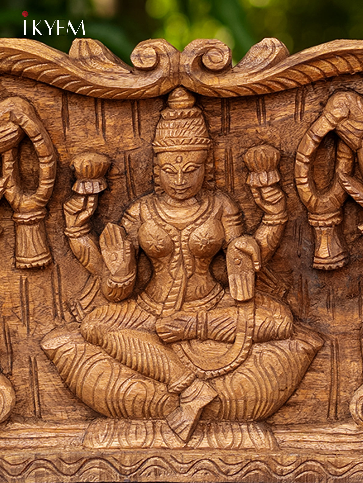 Hand Carved Lakshmi with Elephant