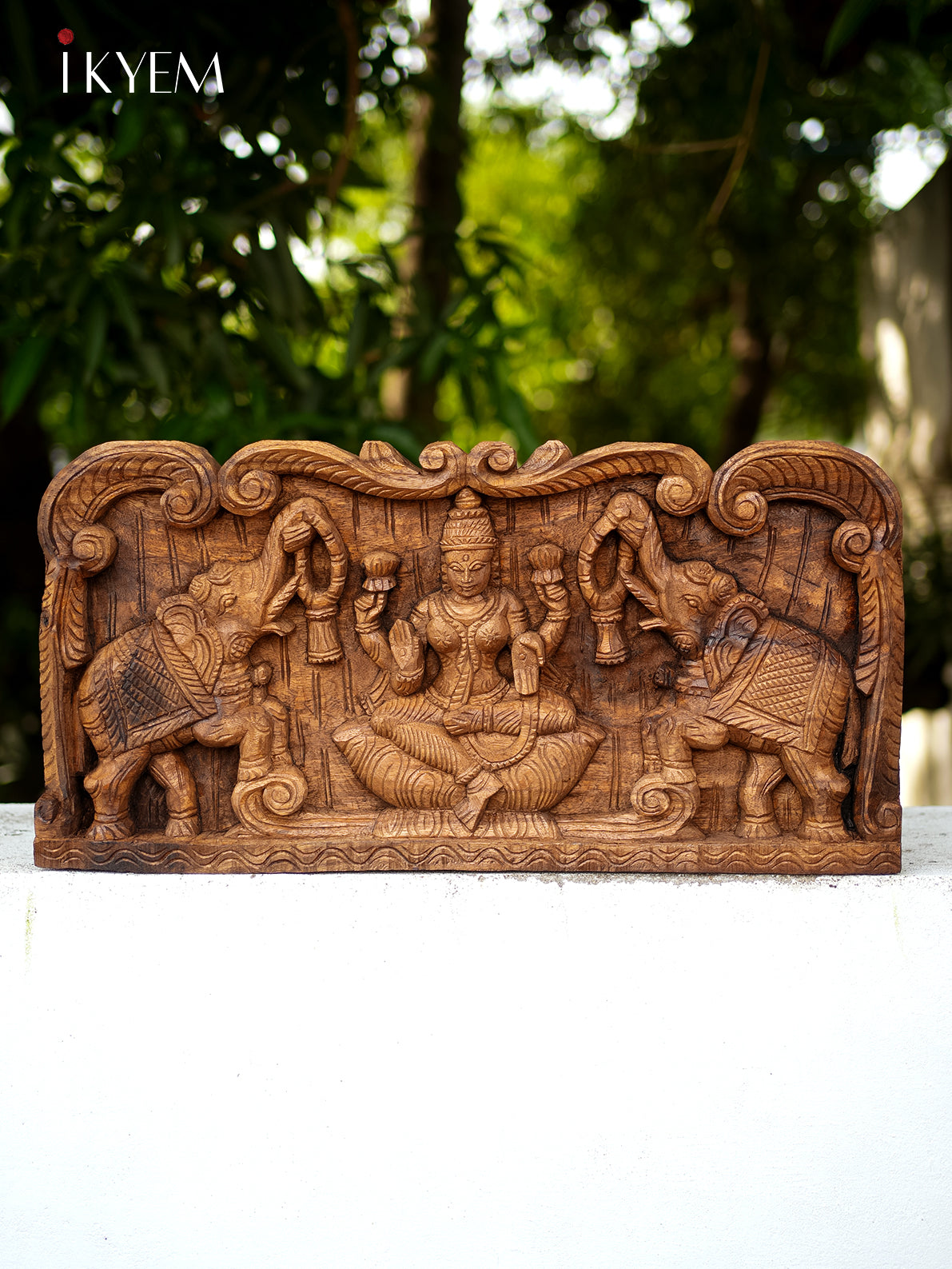 Hand Carved Lakshmi with Elephant