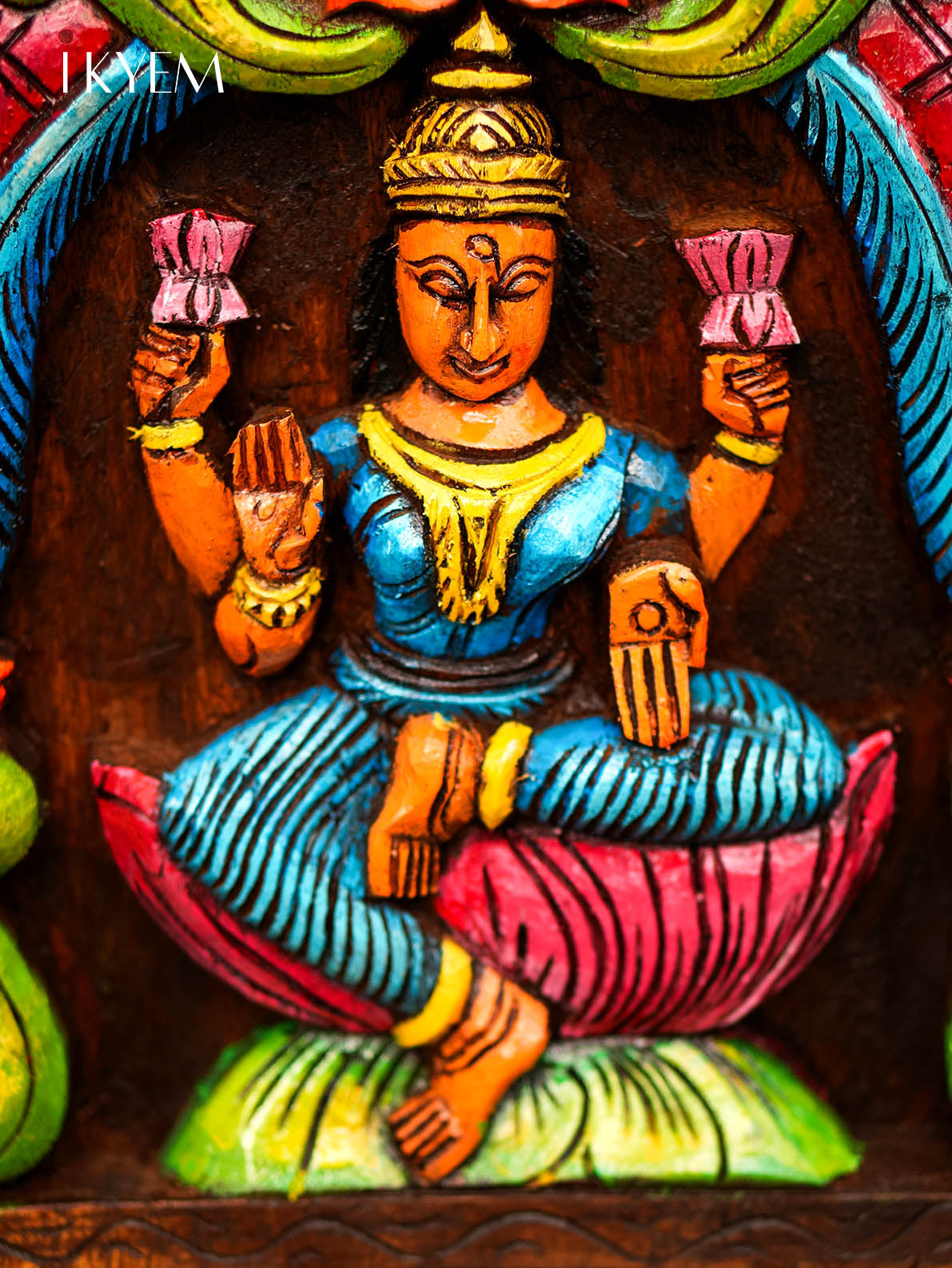 HandPainted Wooden Lakshmi Panel