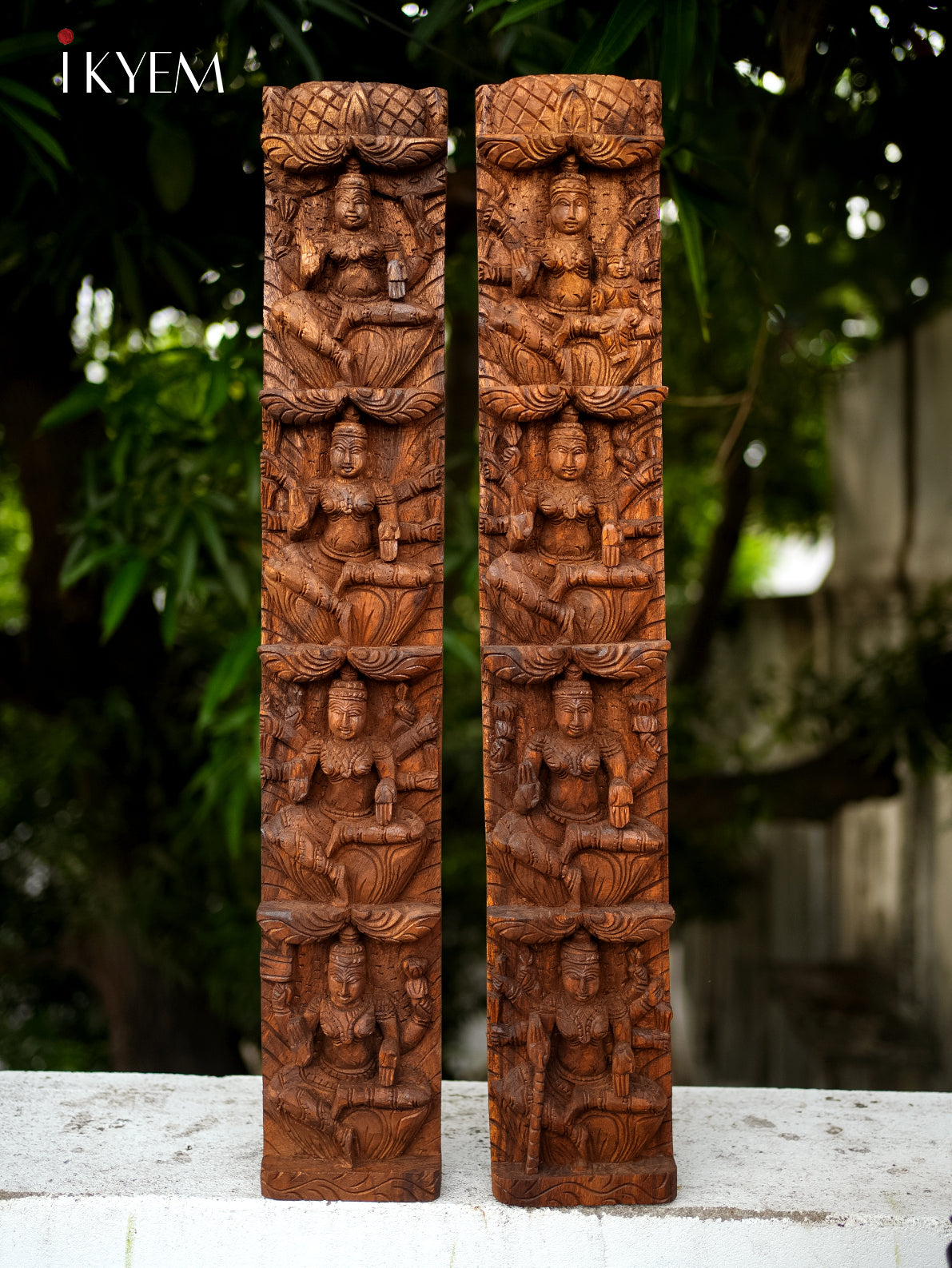 Hand Carved Asta Lakshmi Panel