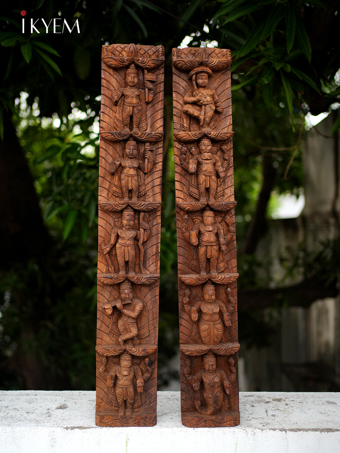 Wood Dasavatharam Panel (Pair)