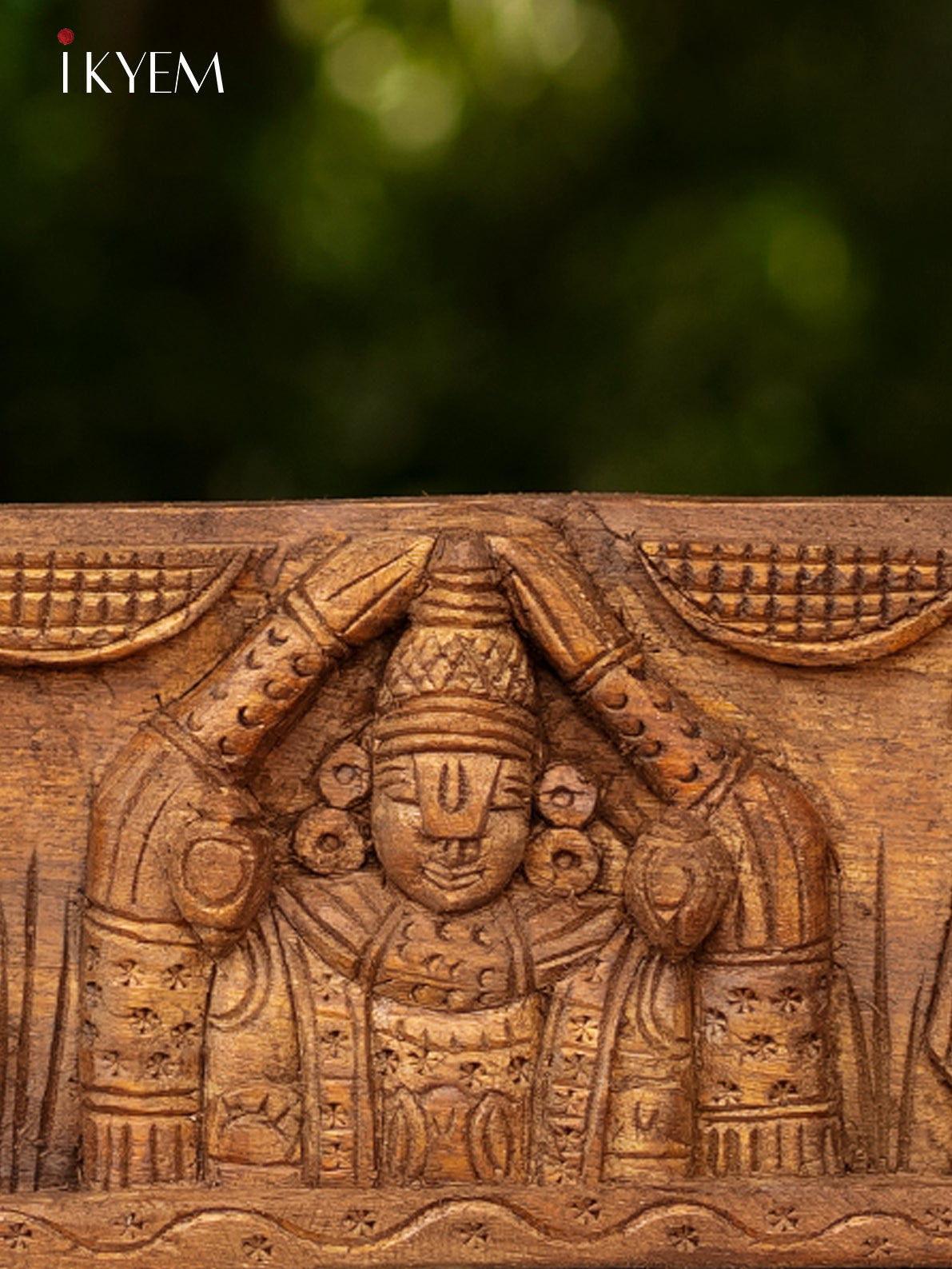 Wooden Balaji (Venkateshvarar) Wall Panel