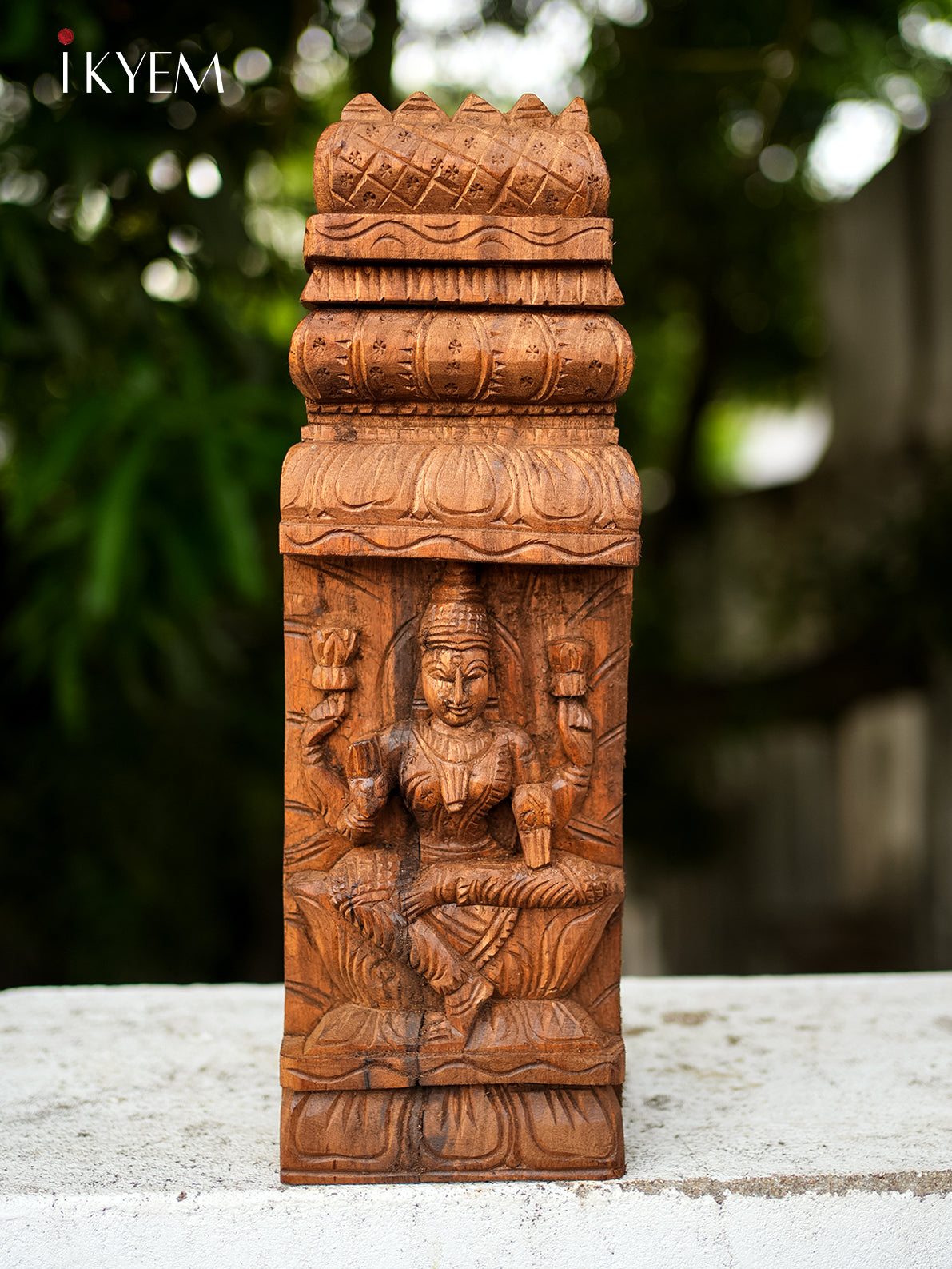 Hand Carved Lakshmi in temple frame