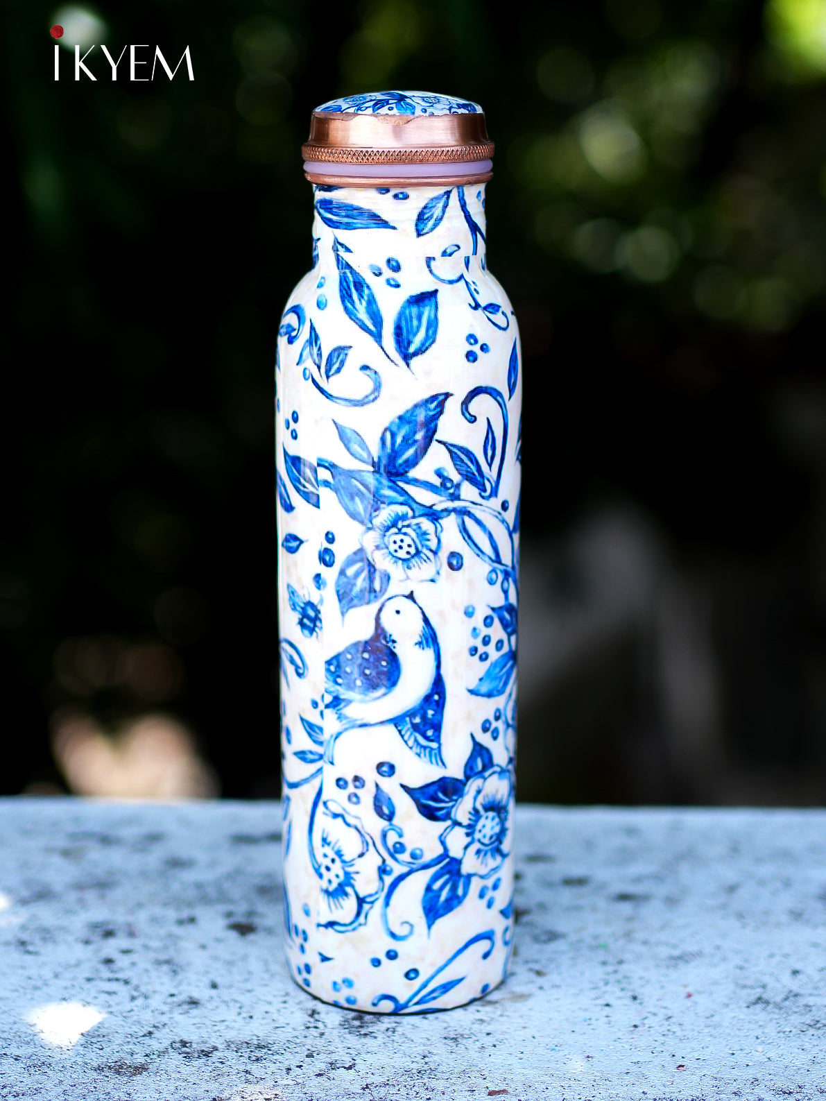 Hand painted Copper Bottle