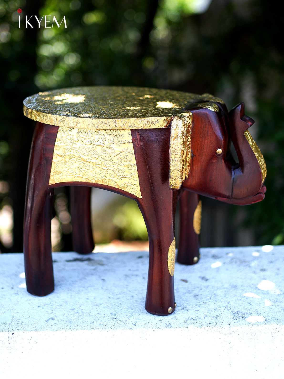 Wooden Elephant Stool