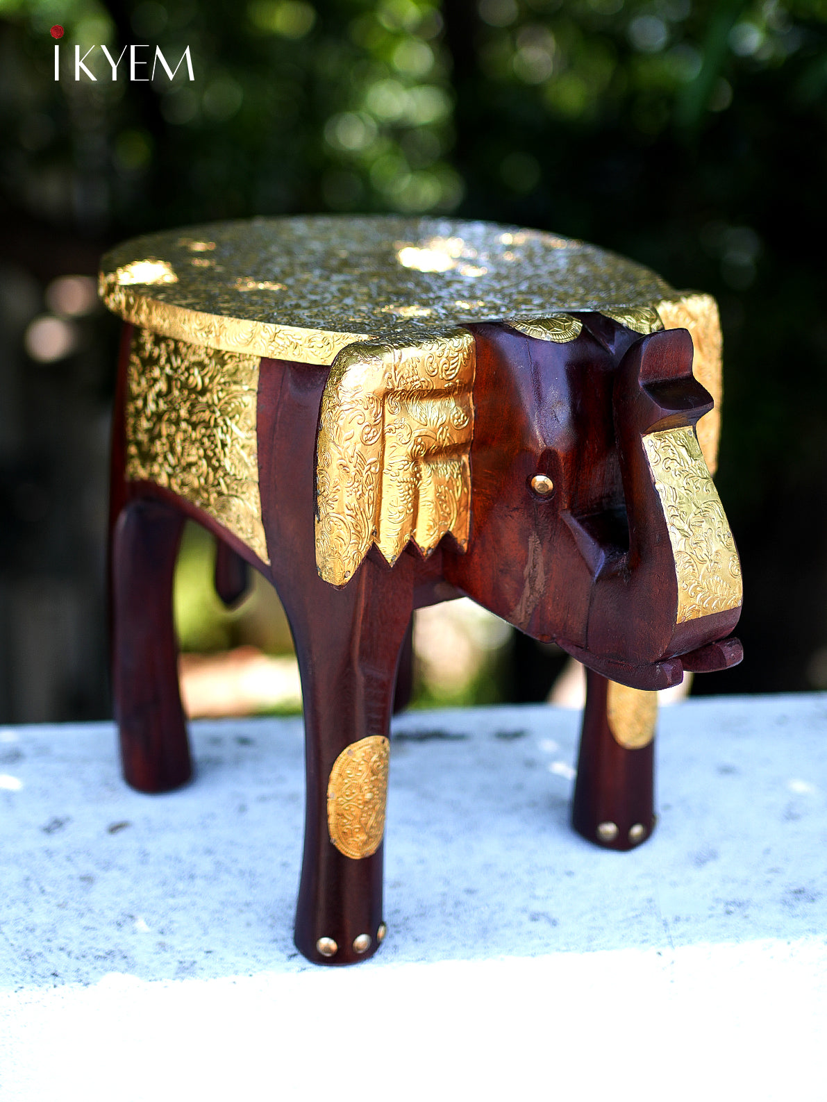 Wooden Elephant Stool