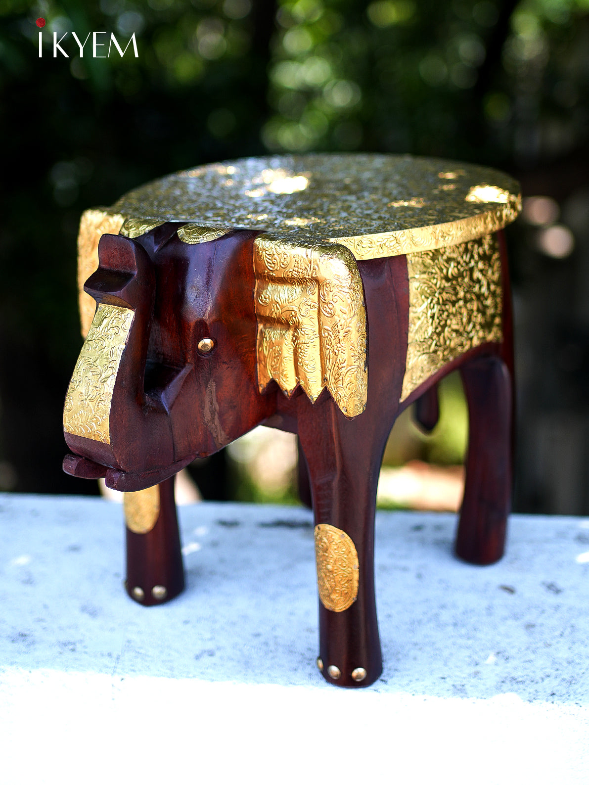 Wooden Elephant Stool