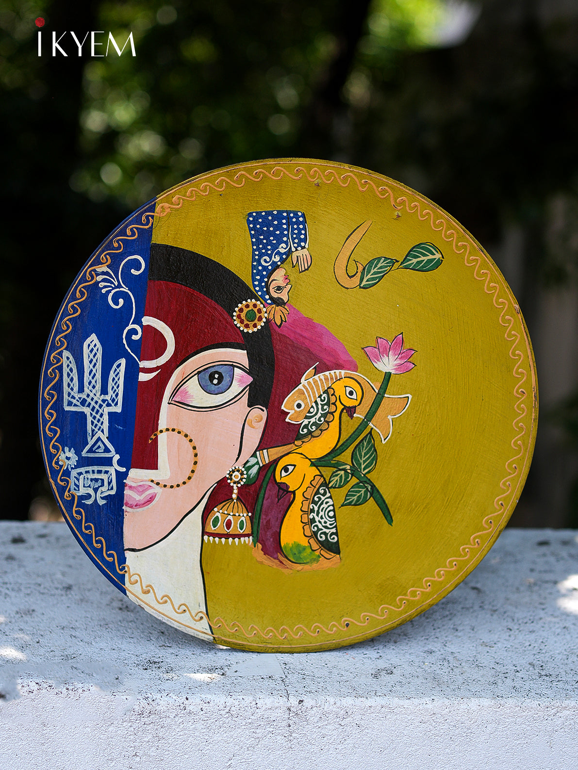 Hand painted Wooden Wall  plate